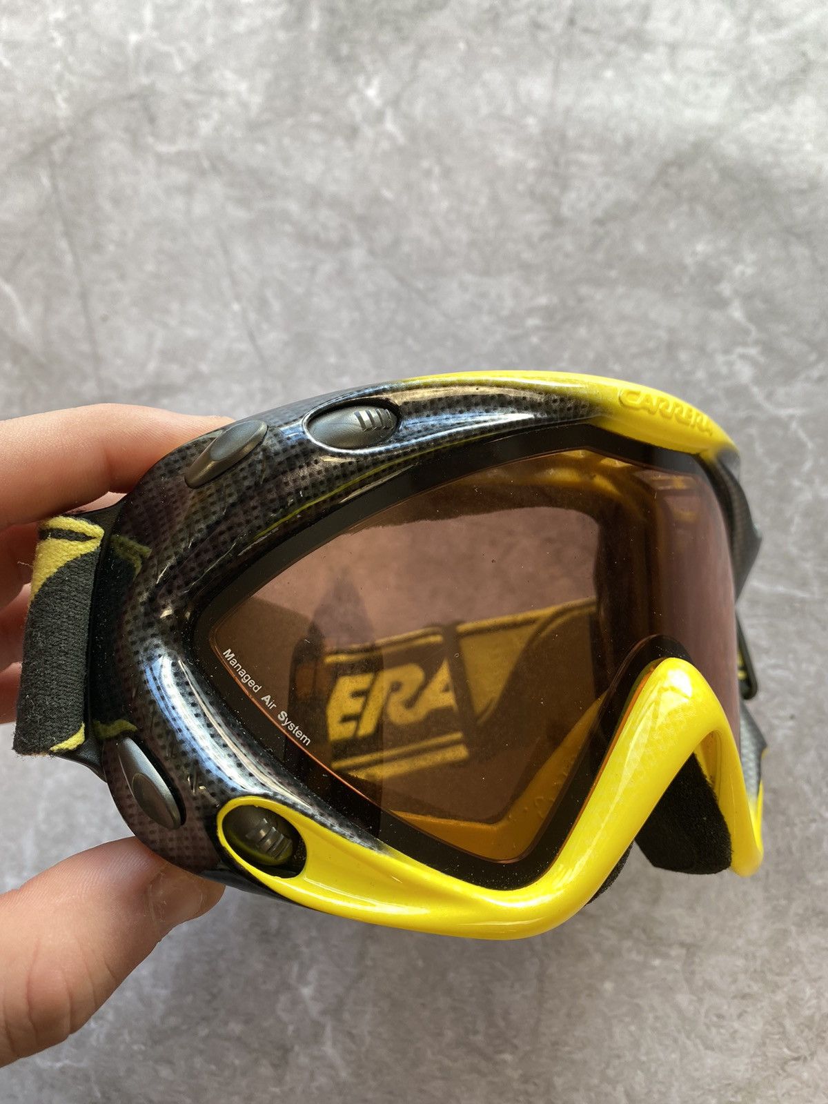 Carrera Rare Carrera Ski Snowboard Yellow Goggles Sunglasses Y2K Size ONE SIZE - 9 Thumbnail