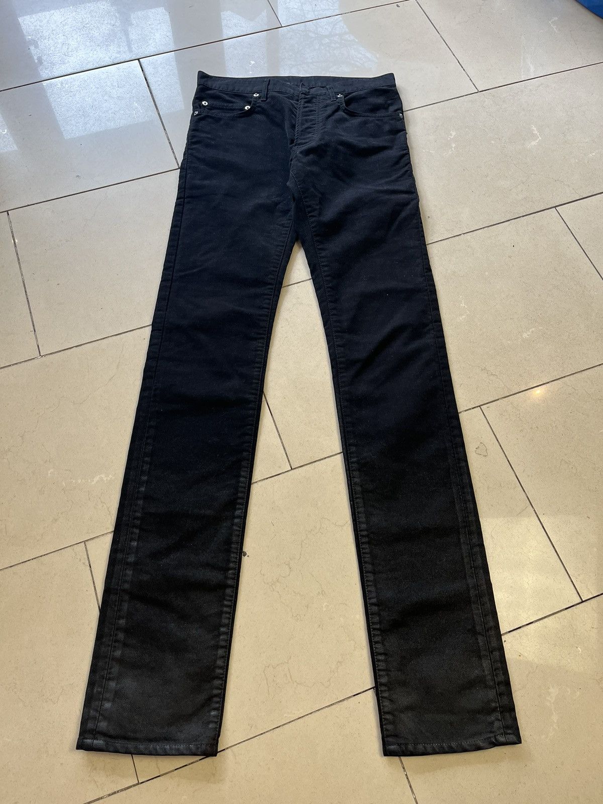 image of Dior Hedi Waxed Denim in Black, Men's (Size 28)