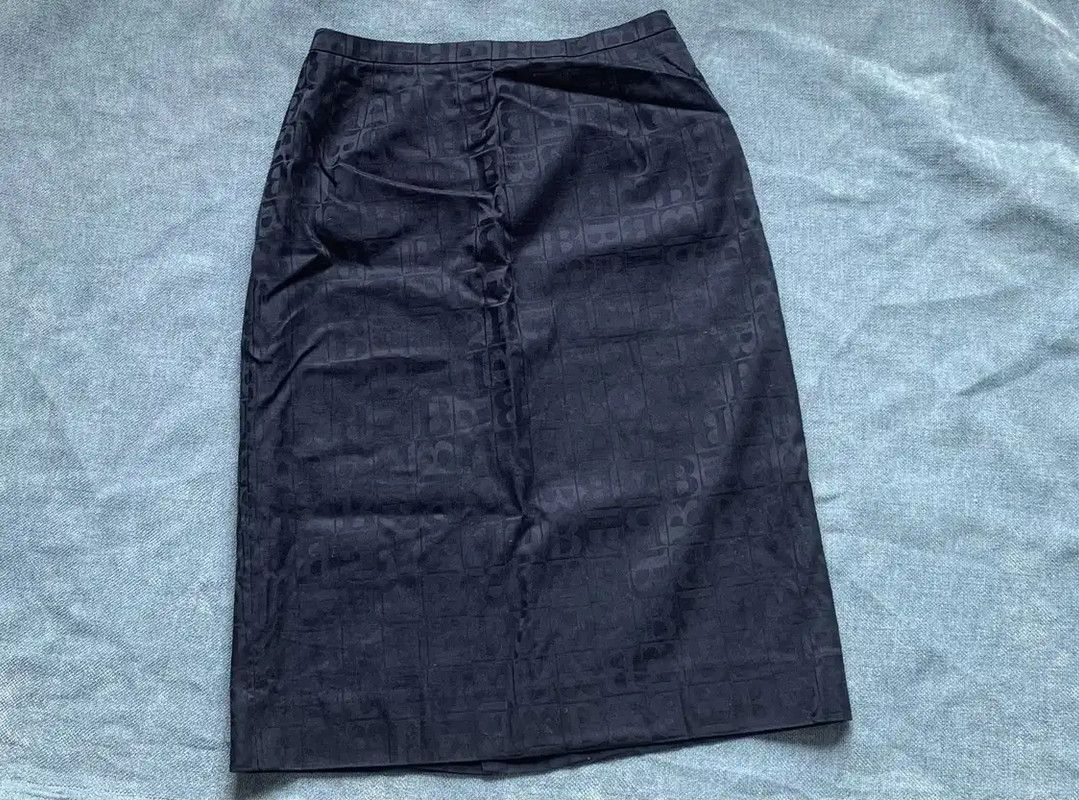 Burberry Burberry Black Cotton Women's Midi Skirt Size 26" / US 2 / IT 38 - 1 Thumbnail