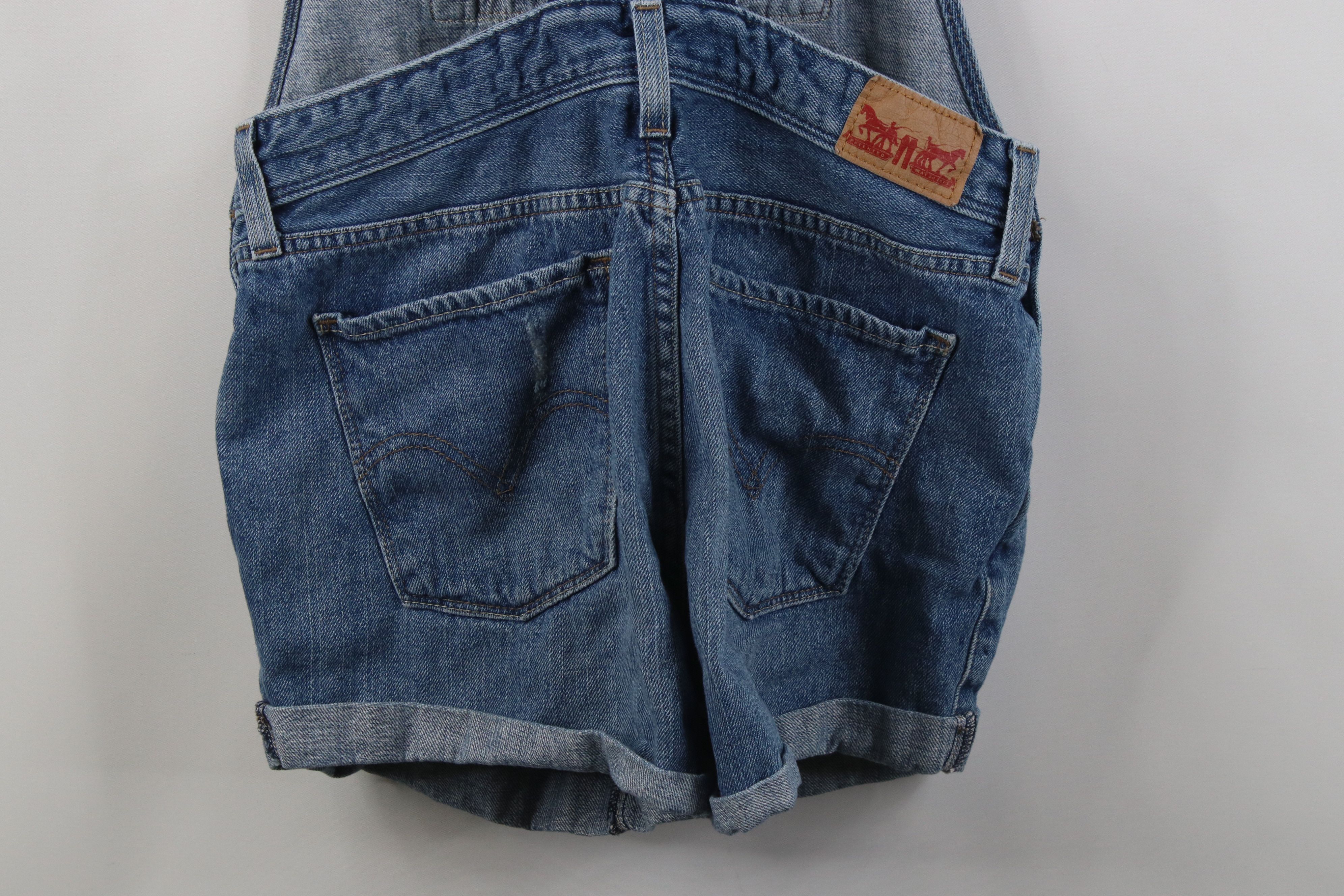 Levi's Vintage Y2K Levis Babydoll Denim Shortalls Overalls Size 27" / US 4 / IT 40 - 20 Thumbnail