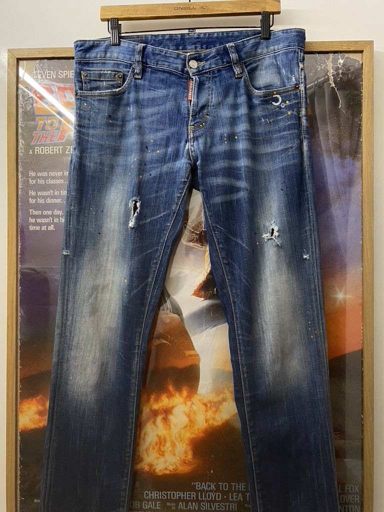 Dsquared2 SS15 Dsquared² Distressed Paint Splattered CG Denim Jeans Size US 32 / EU 48 - 1 Thumbnail