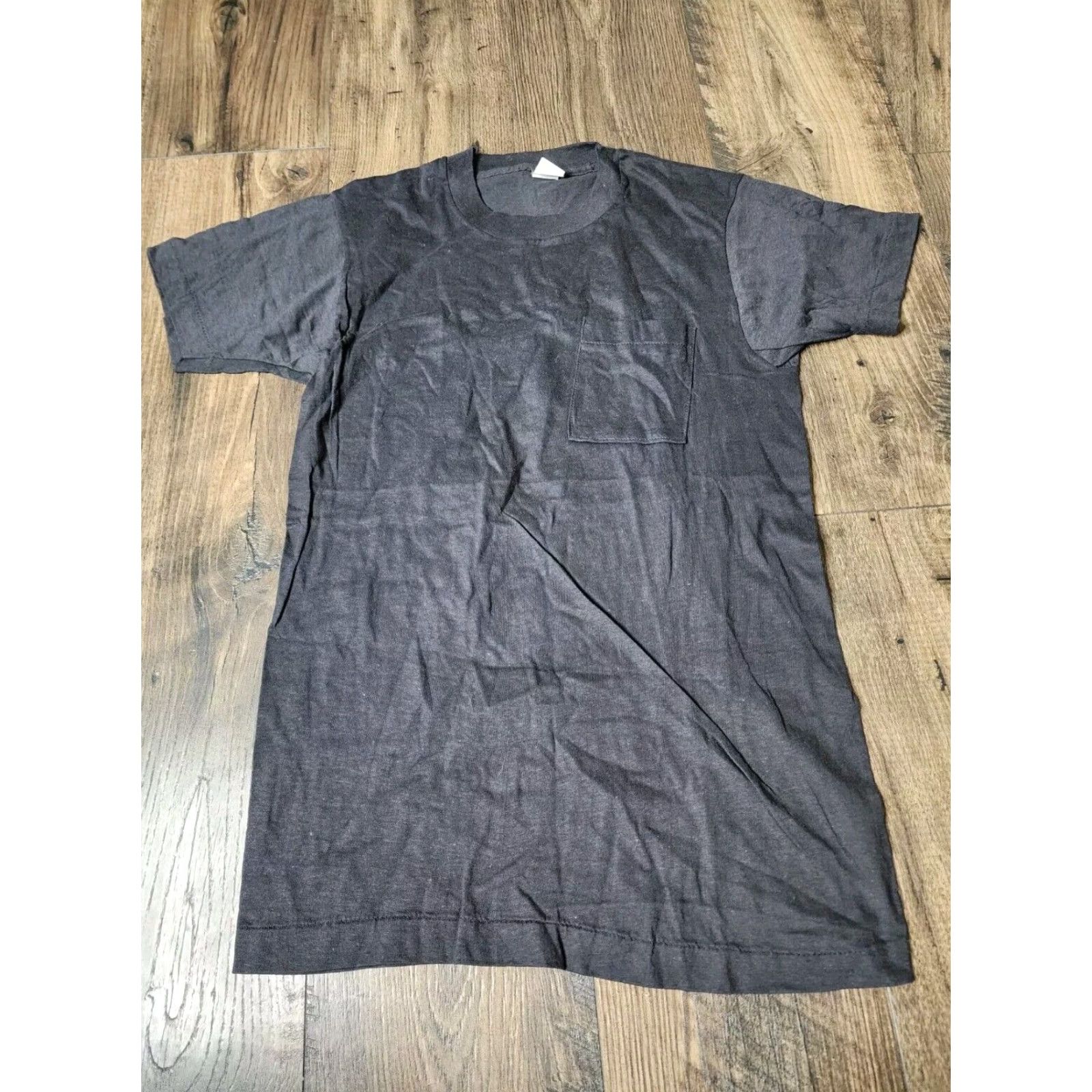 Fruit Of The Loom VINTAGE 80s Fruit of the Loom T-Shirt Pocket Crew Neck Short Sleeve Black Cotton Blend M Men 80s Theme Gender: Mens Size US M / EU 48-50 / 2 - 2 Thumbnail