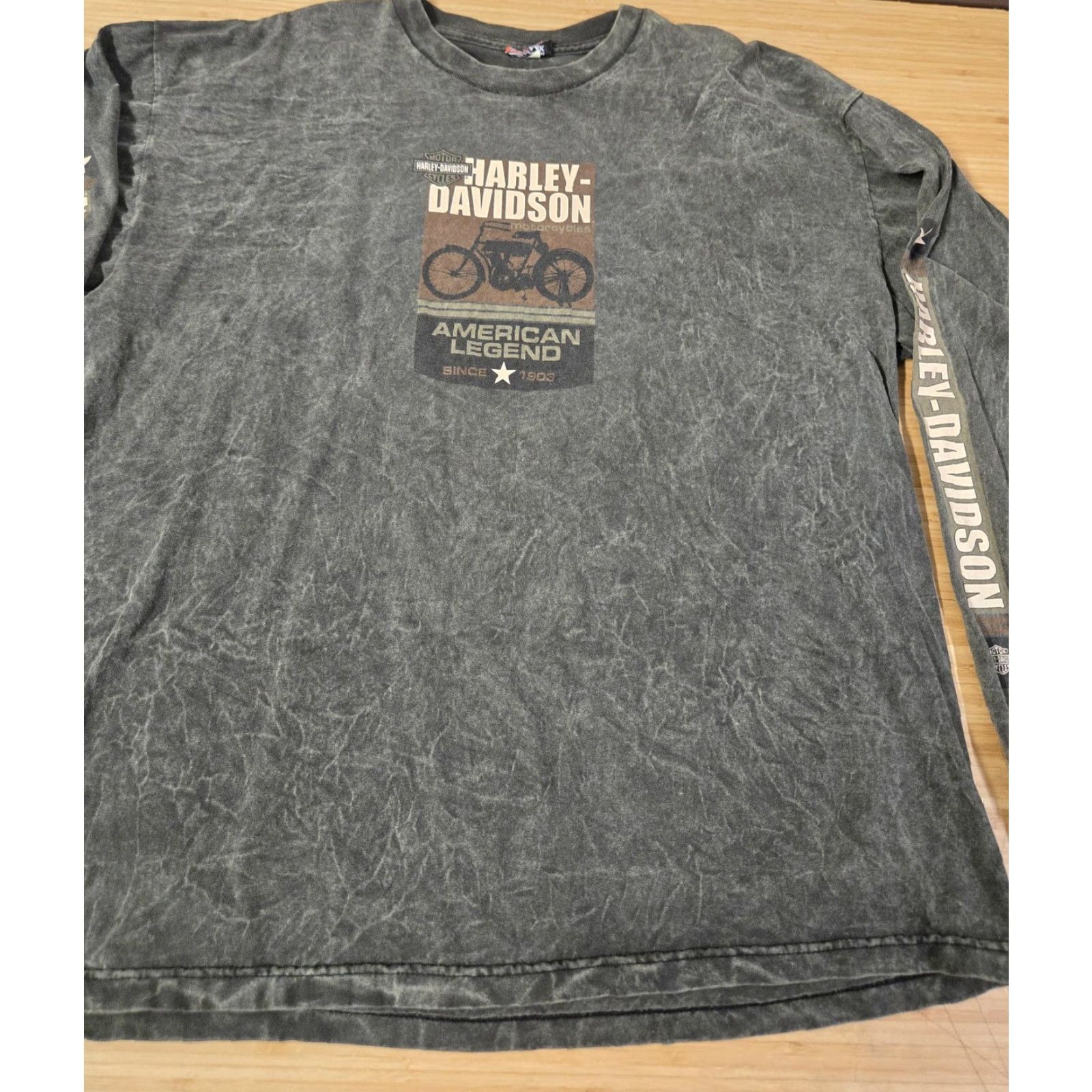 Harley Davidson VINTAGE Harley-Davidson Shirt Mens XL Black Long Sleeve American Legend Biker Size US XL / EU 56 / 4 - 3 Thumbnail