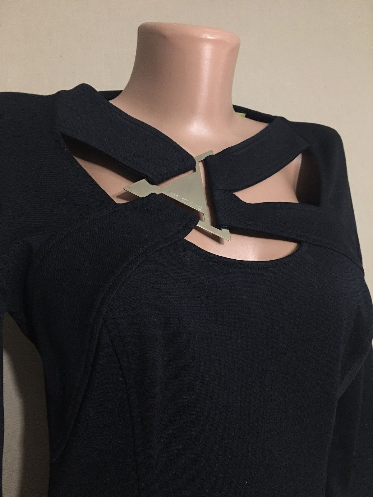 Versace × Versace Jeans Couture VERSACE Jeans Black Designed Dress Size IT42 US6 Size M / US 6-8 / IT 42-44 - 3 Thumbnail
