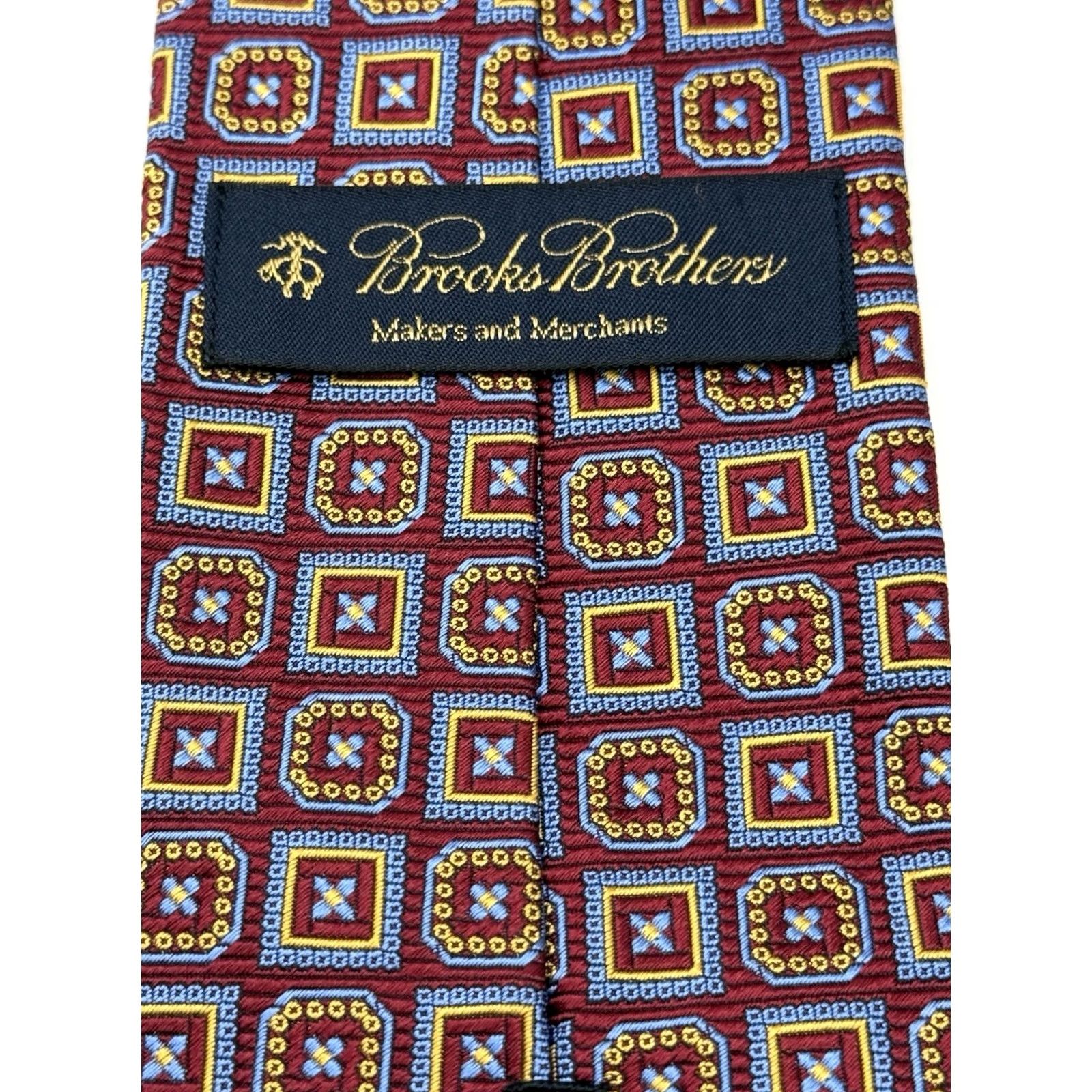 Brooks Brothers Brooks Brothers Merchants & Makers Geometric 100% Silk Tie Multicolor Men’s Tie Silk Classic Size ONE SIZE - 4 Thumbnail
