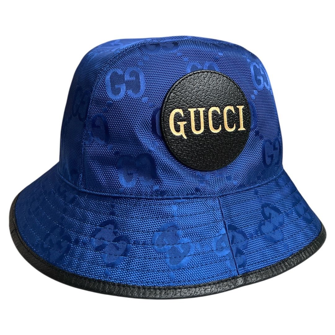 ハット Gucci Embroidered Nylon Blend Bucket Hat Reversible GG nylon bucket hat in dark green | GUCCI® UK