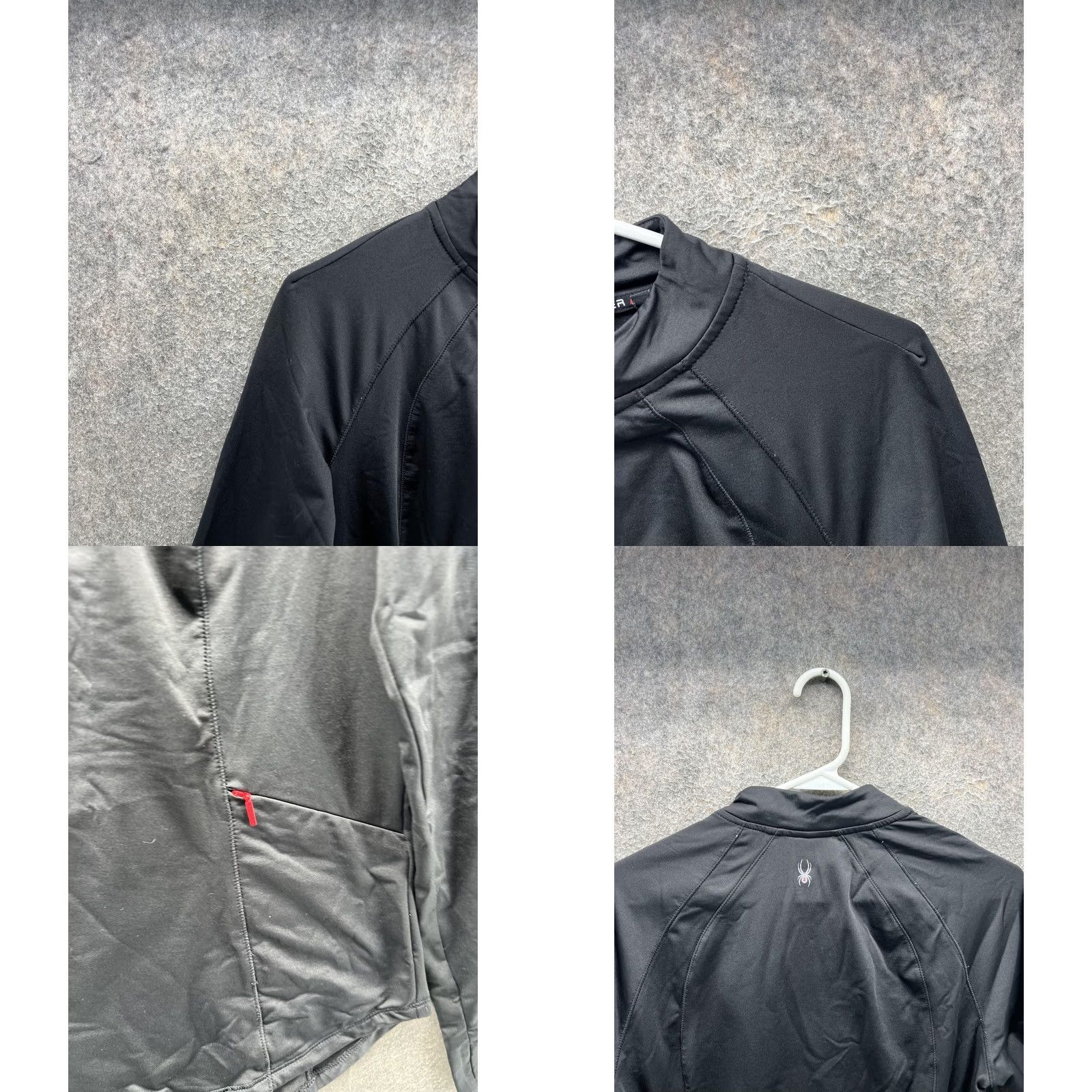 Spyder Spyder Active Pullover Womens Medium Black 1/4 Zip Long Sleeve Performance Top Shirt Womens M Black 90% Polyester 10% Spandex Activewear 4 Seasons Size M / US 6-8 / IT 42-44 - 8 Thumbnail