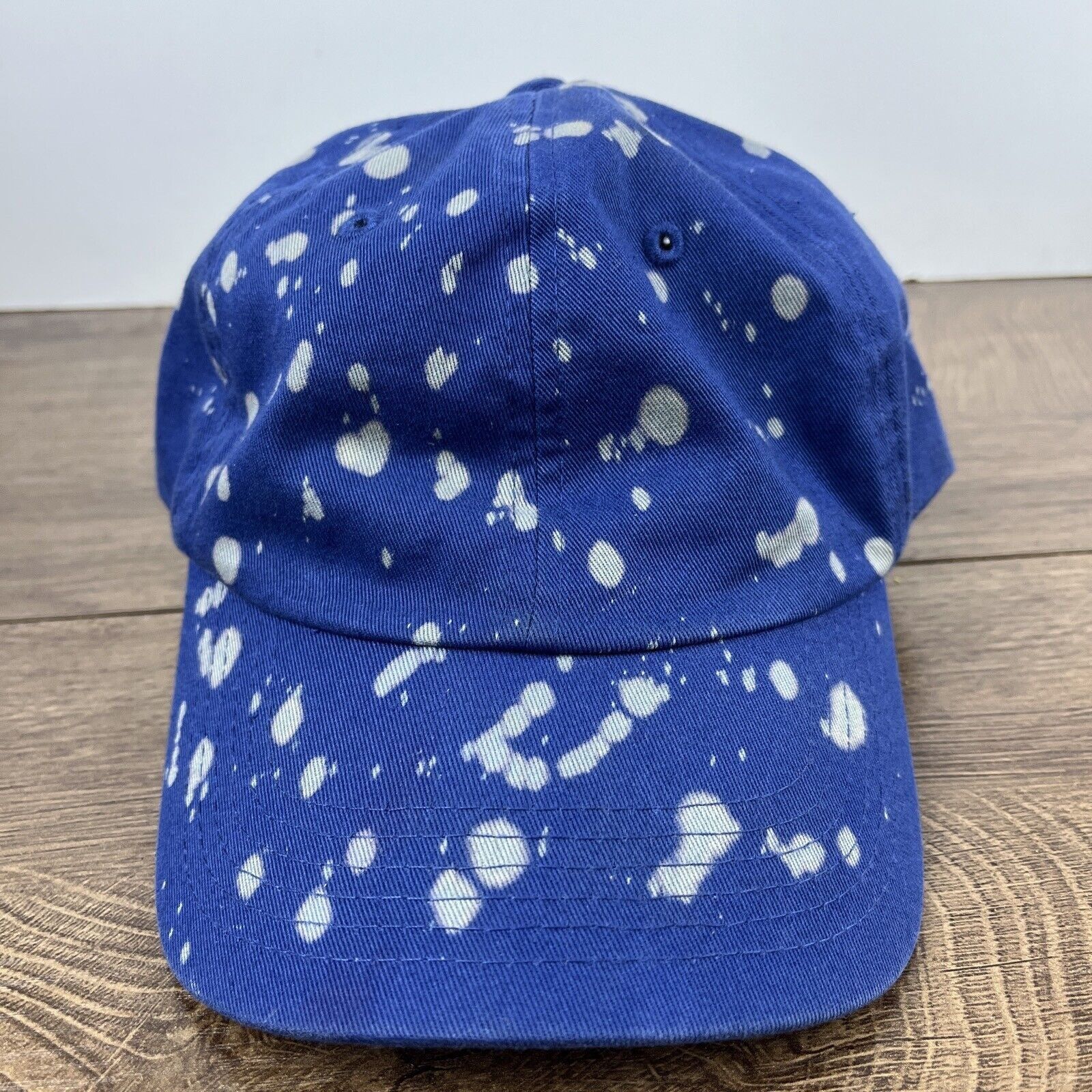 Other Bleached Blue Hat Adjustable Adult Size Hat Blue Cap Size ONE SIZE - 3 Thumbnail