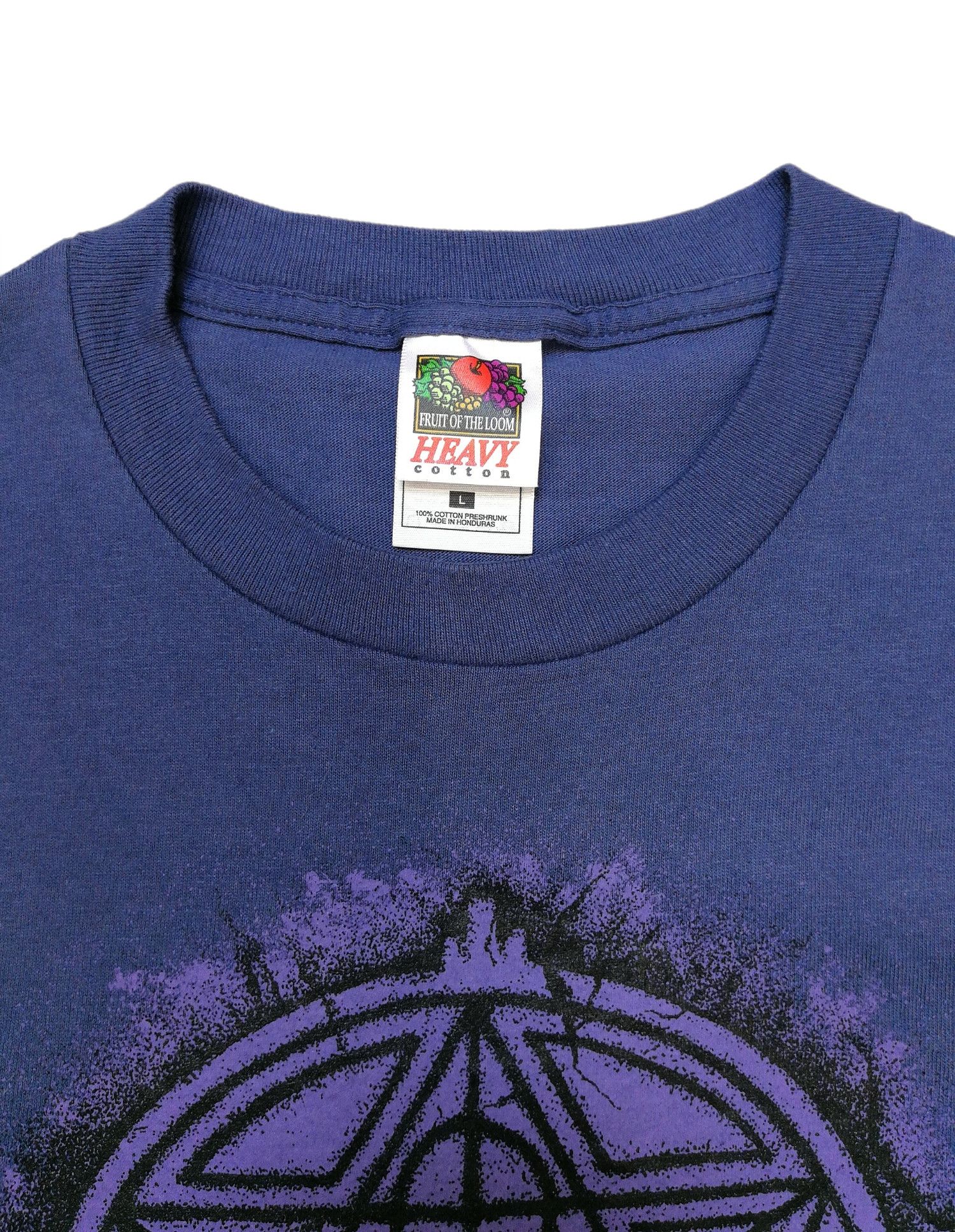 Fruit Of The Loom × Vintage Vintage Spiritual Warrior T-Shirt Pentagram Logo Size US M / EU 48-50 / 2 - 7 Thumbnail