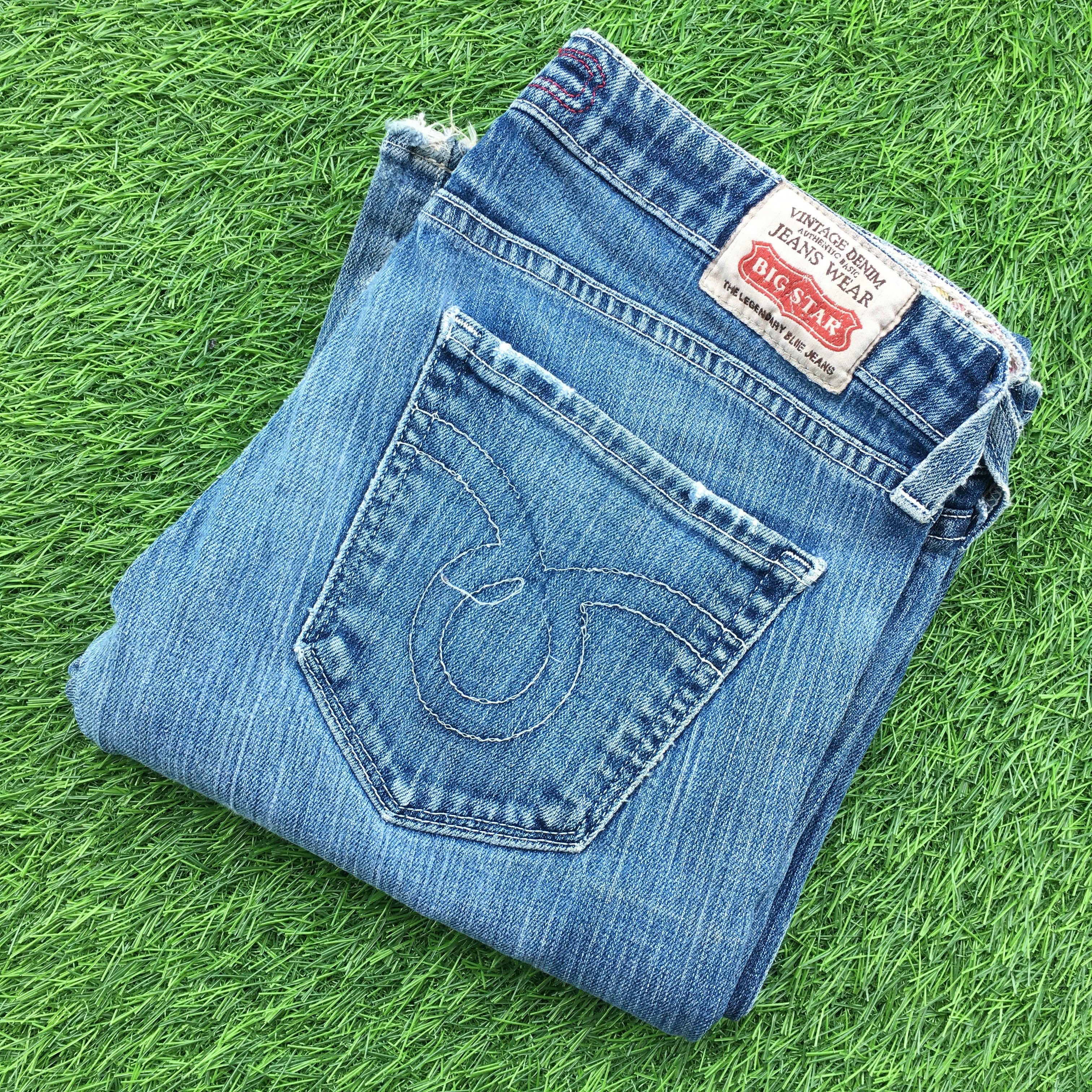 Big Star × If Six Was Nine × Japanese Brand Big Star Flared Jeans Distressed Jeans D-984 Size US 29 - 8 Thumbnail