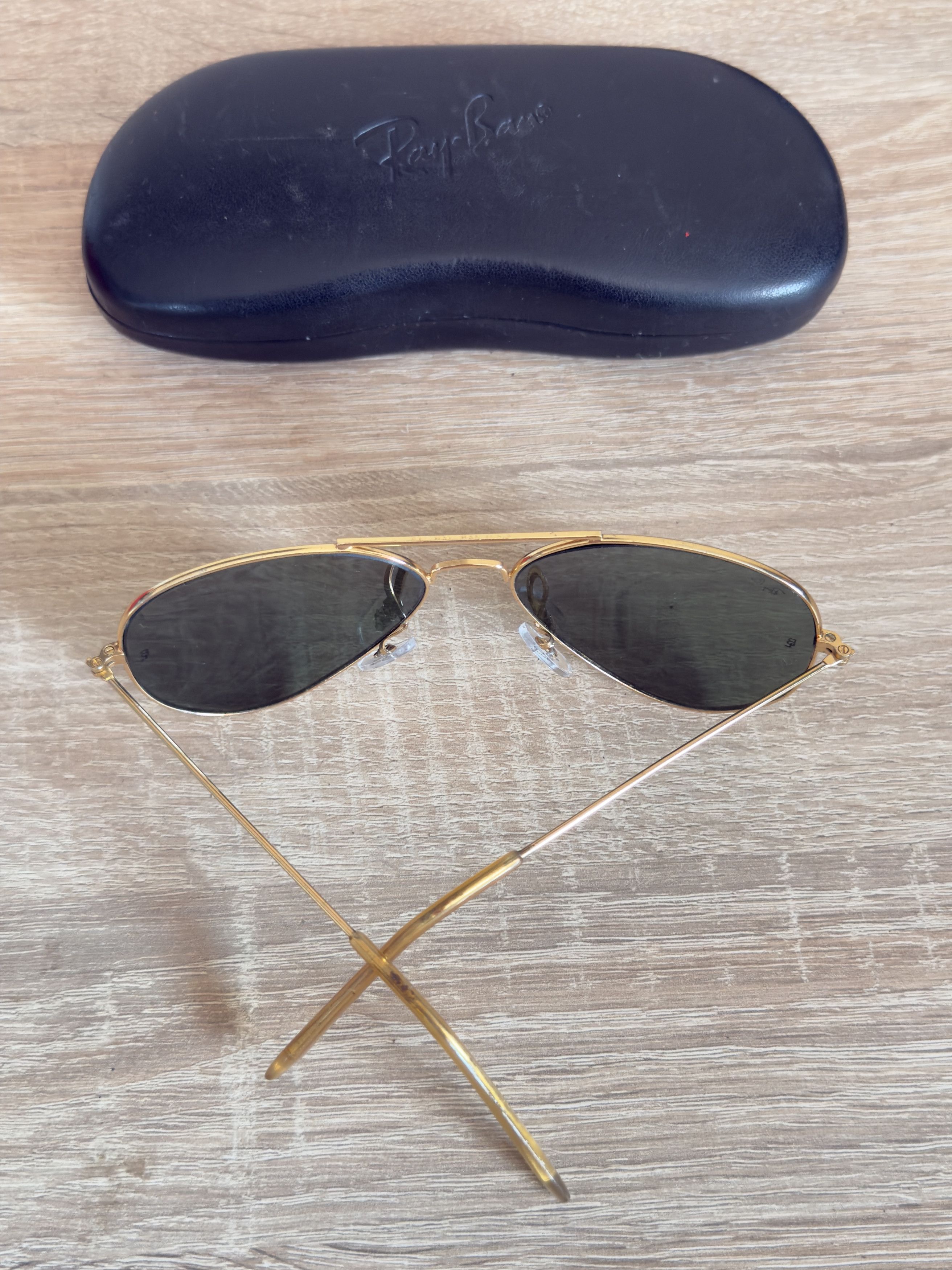 RayBan 🔥 vtg Rayban Bausch & Lomb Aviator Sunglasses Gold USA BL Size ONE SIZE - 10 Thumbnail