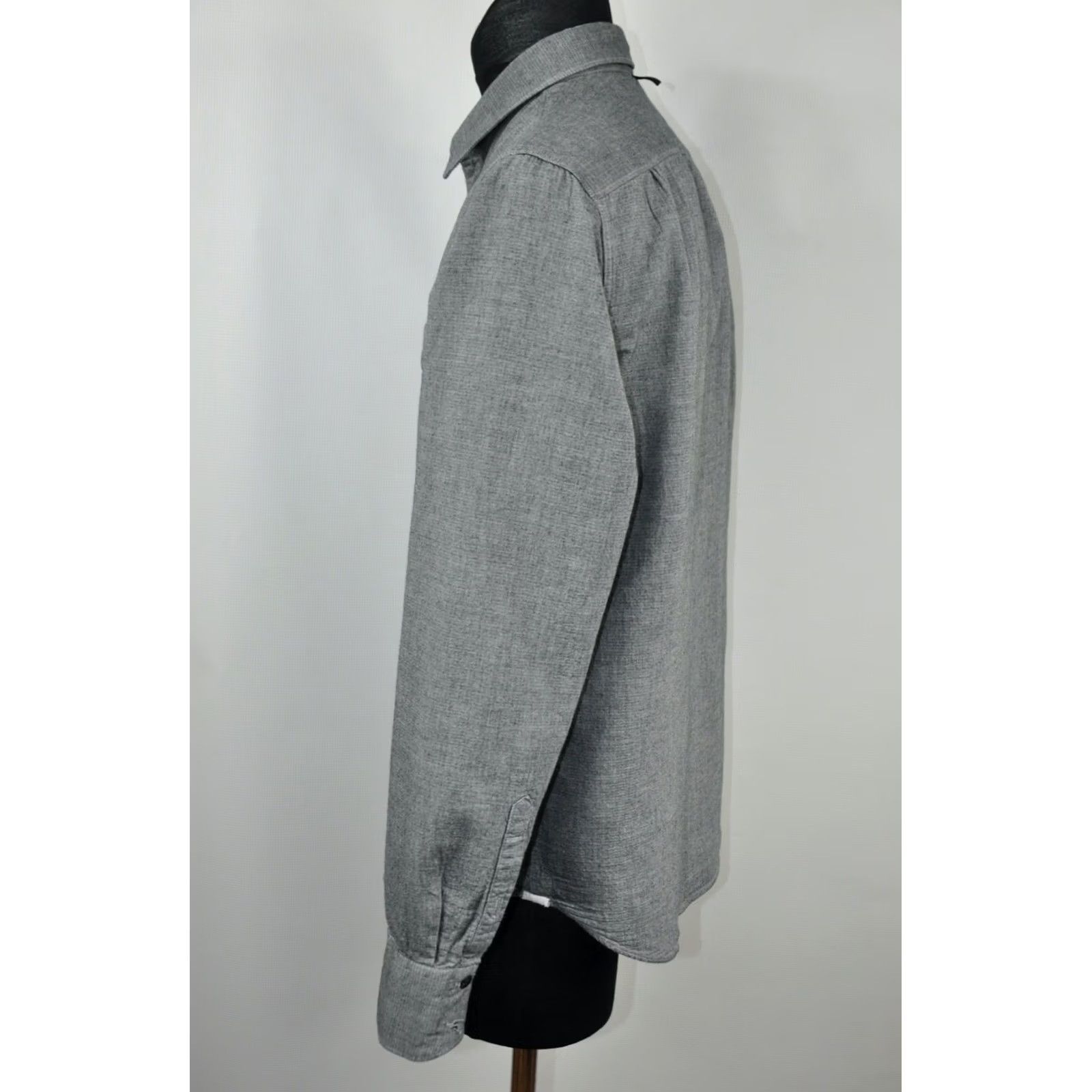Rag & Bone rag & bone SLIM FIT Shirt Mens L Gray Chambray Cotton Button-Up Size US L / EU 52-54 / 3 - 2 Thumbnail