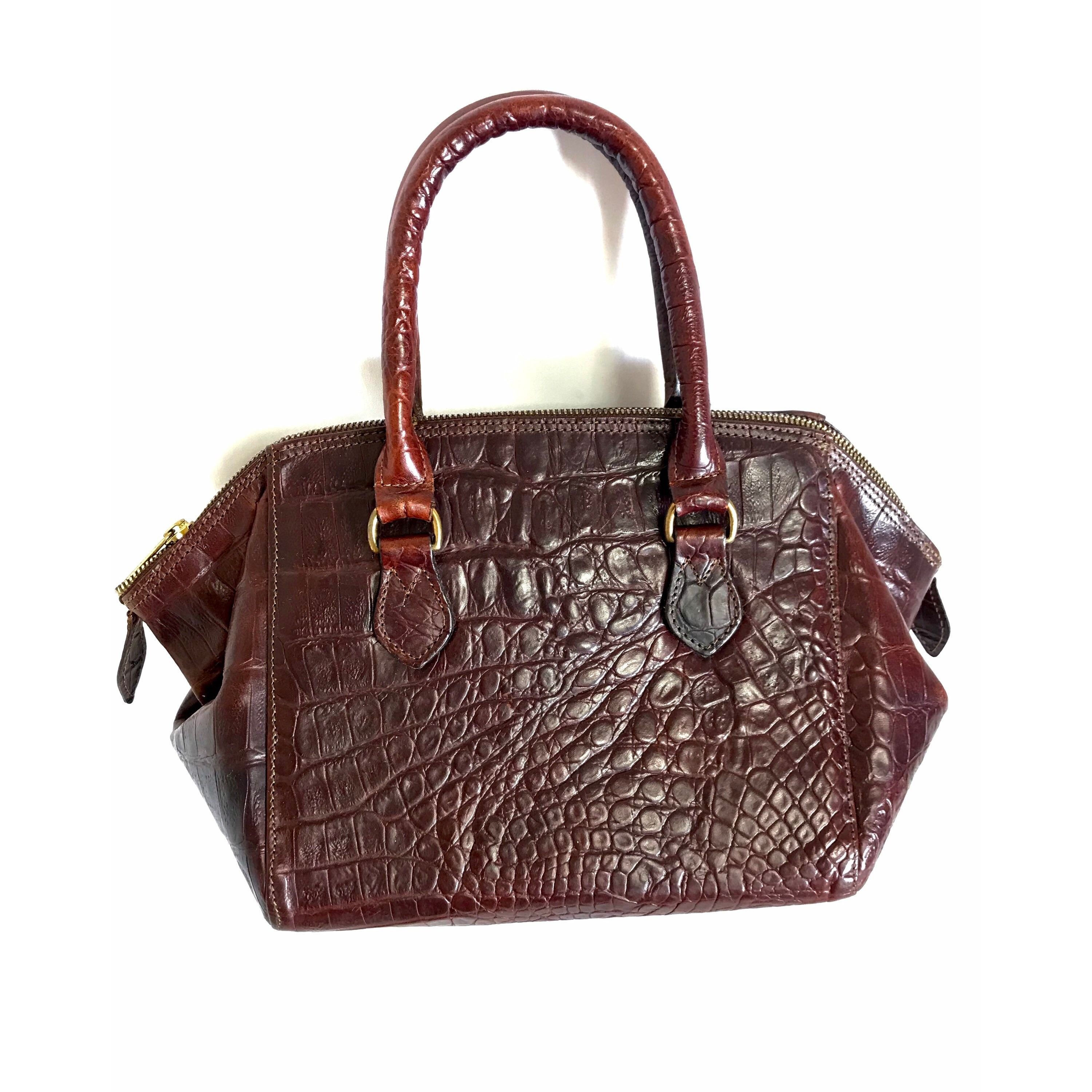Mulberry Vintage Mulberry croc embossed leather mini doctor's bag Size ONE SIZE - 3 Thumbnail