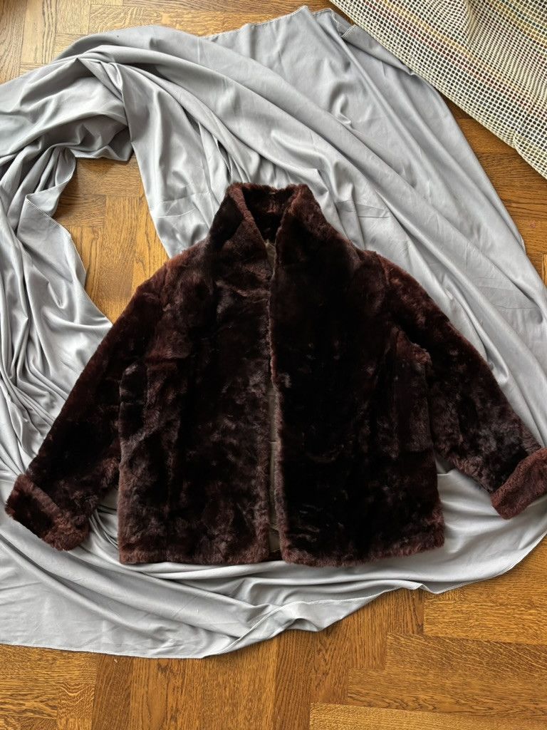 Vintage 1950s Fur Coat Vintage Sheared Beaver Overcoat Cropped Mob Size US S / EU 44-46 / 1 - 1 Thumbnail