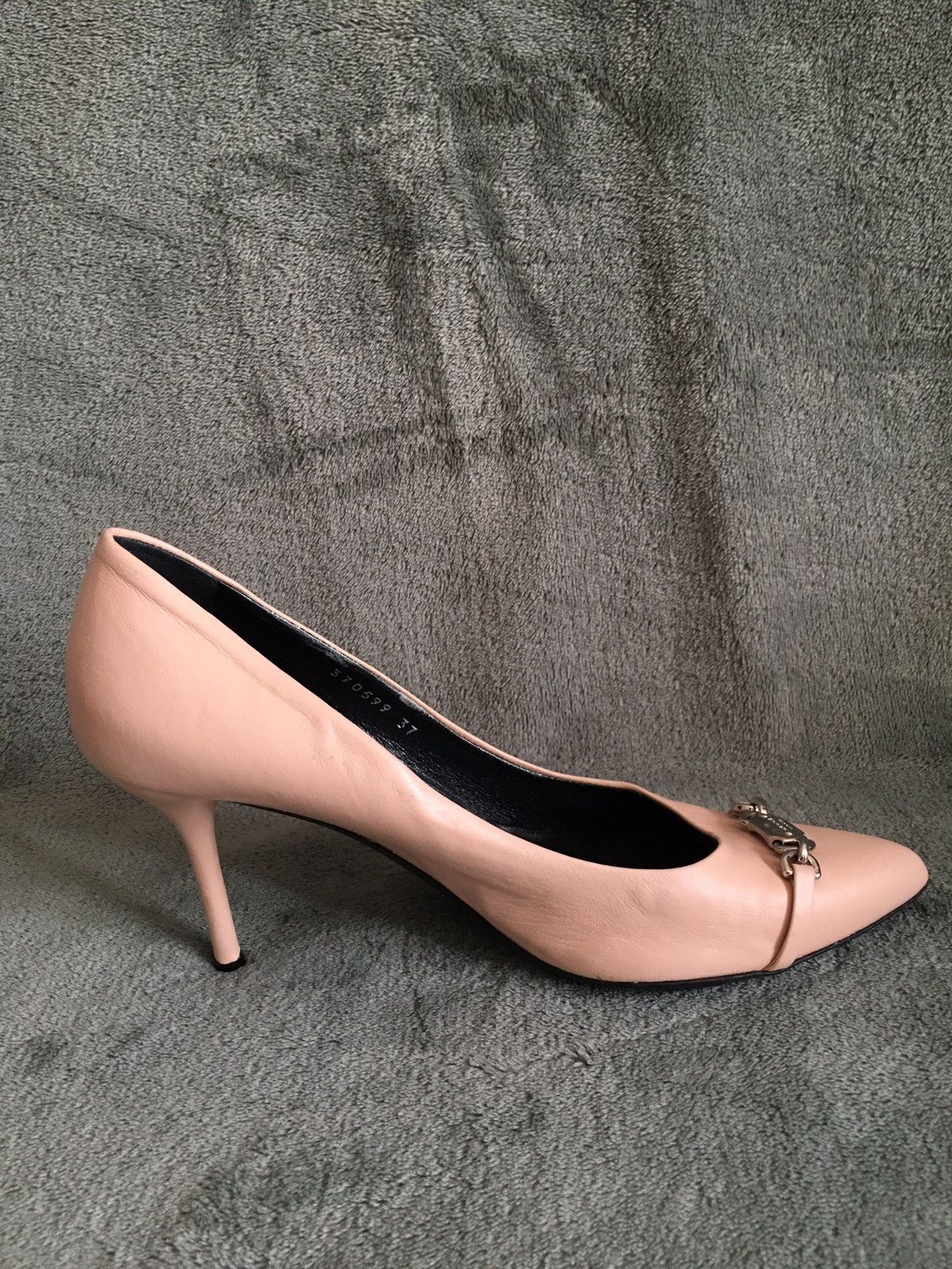 Gucci GUCCI Molaita Beige Leather Heels Pumps EU 37 Size US 7 / IT 37 - 8 Thumbnail
