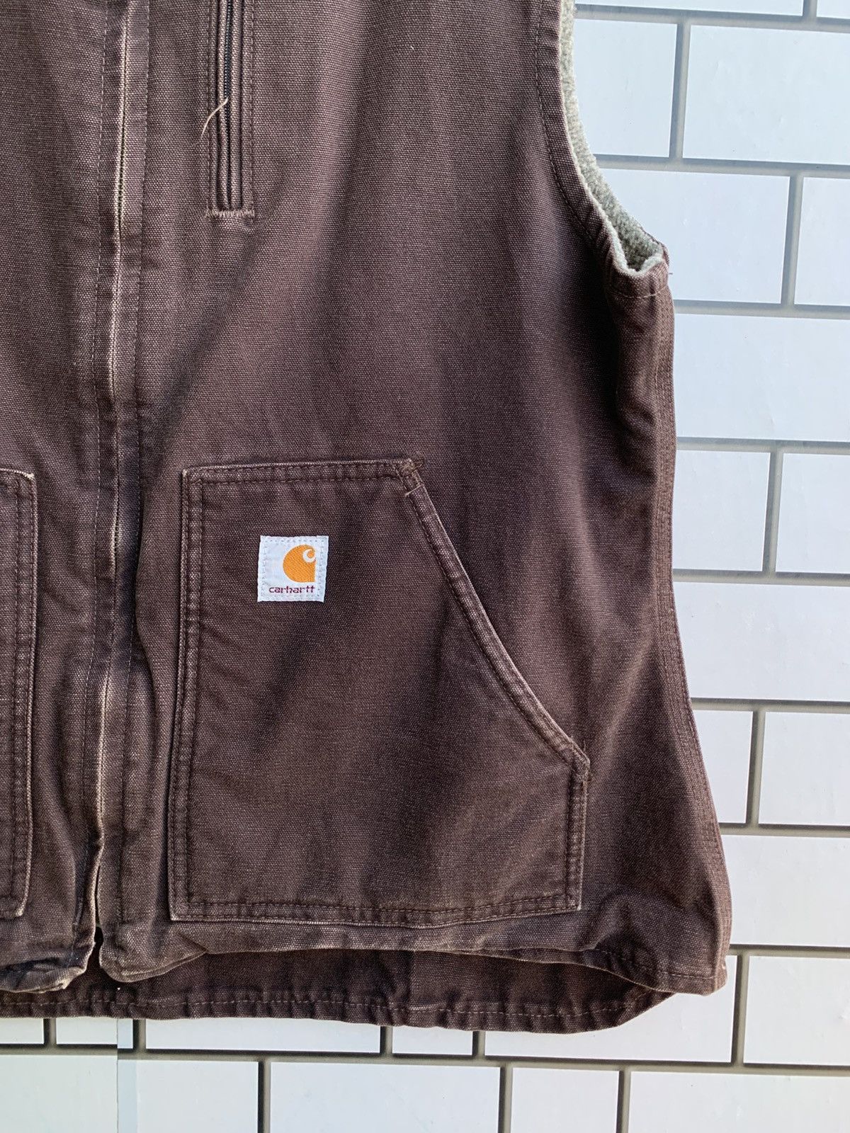 Vintage Vintage Crazy Carhartt Vest Jacket Size L / US 10 / IT 46 - 7 Thumbnail