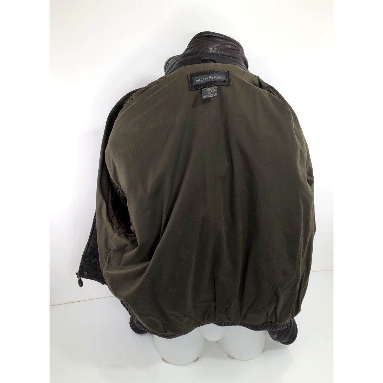 Banana Republic BANANA REPUBLIC Leather Bomber Jacket Mens 46 Brown Leather Thick Sturdy Jacket Size US S / EU 44-46 / 1 - 7 Thumbnail