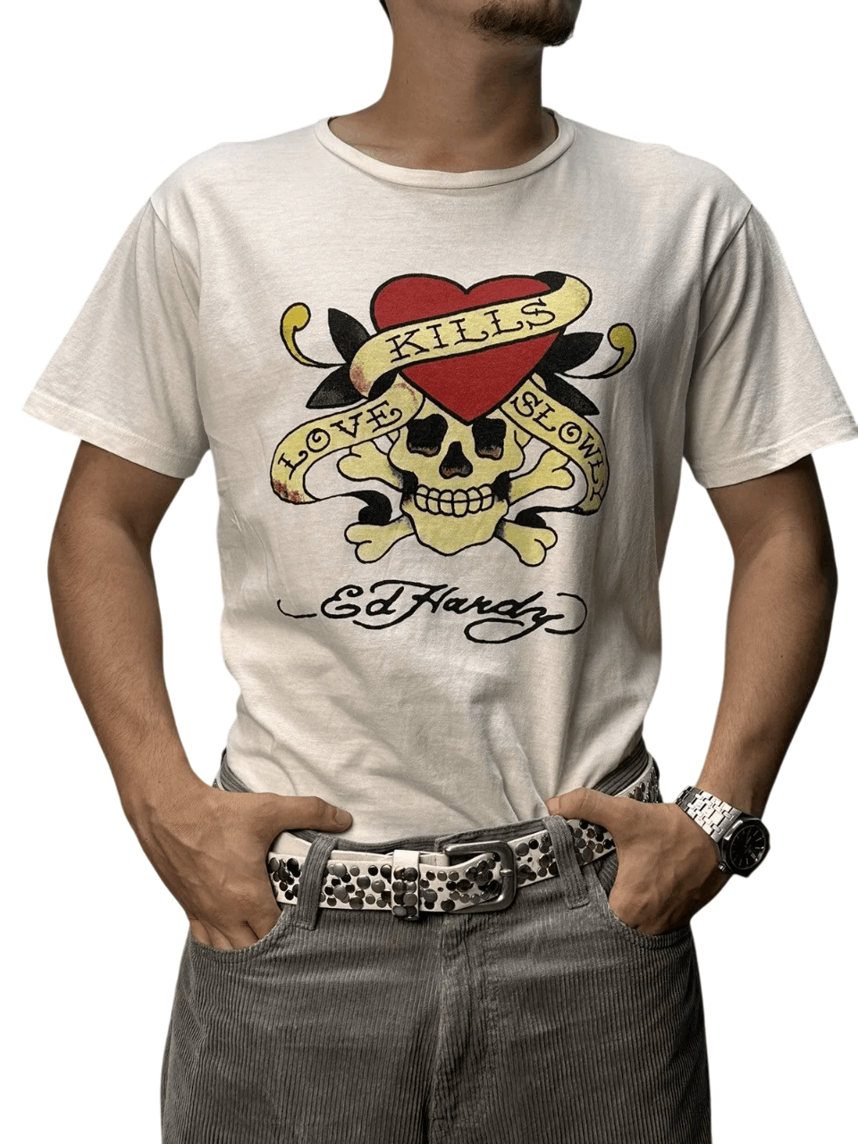 Ed Hardy 👉 Ed Hardy T-Shirt mens Crazy Affliction Vintage Audiger Size US L / EU 52-54 / 3 - 3 Thumbnail