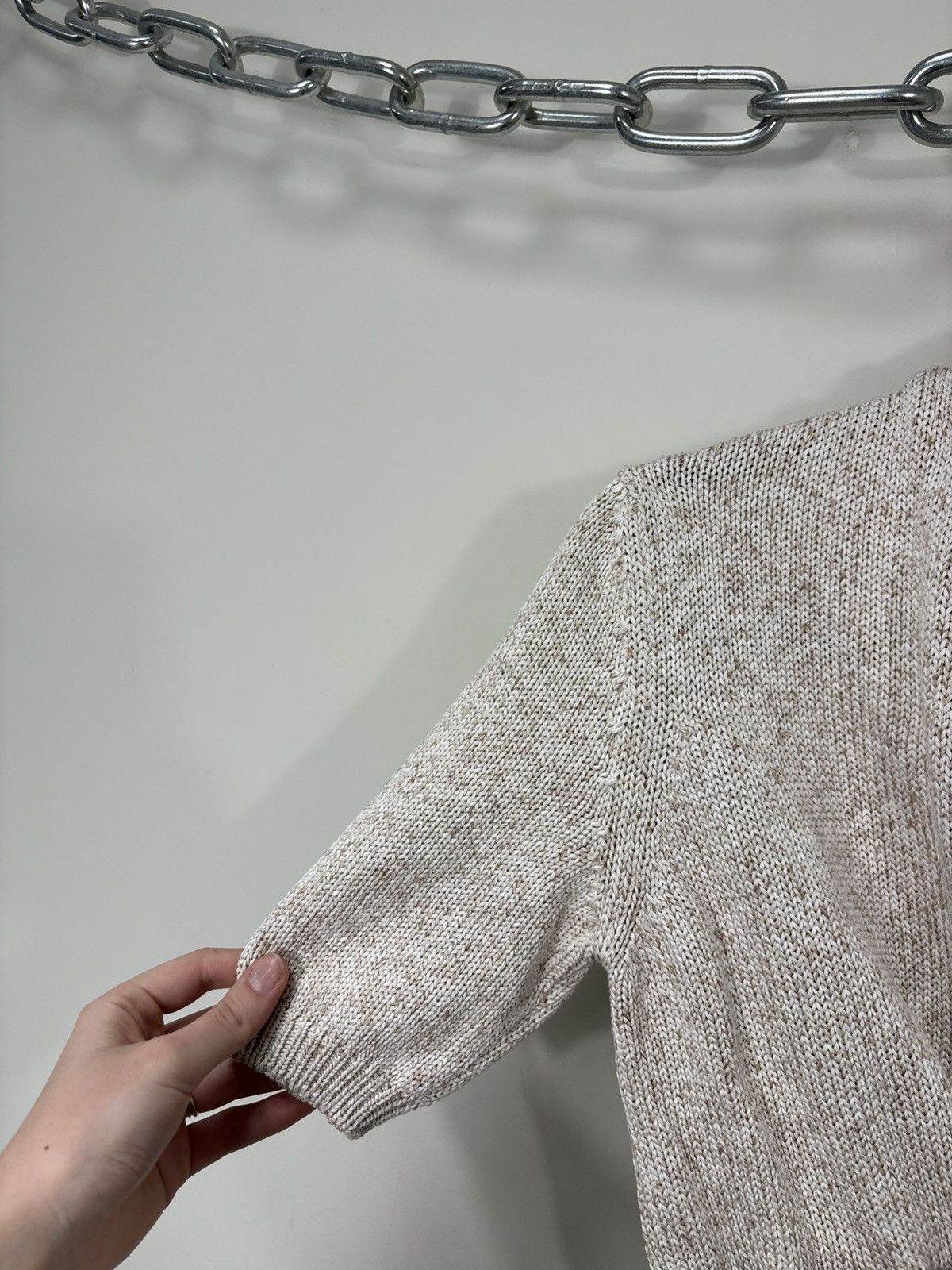 Fabiana Filippi Fabiana Filippi Women’s Beige Cotton Short Cardigan Sweater Size S / US 4 / IT 40 - 5 Thumbnail