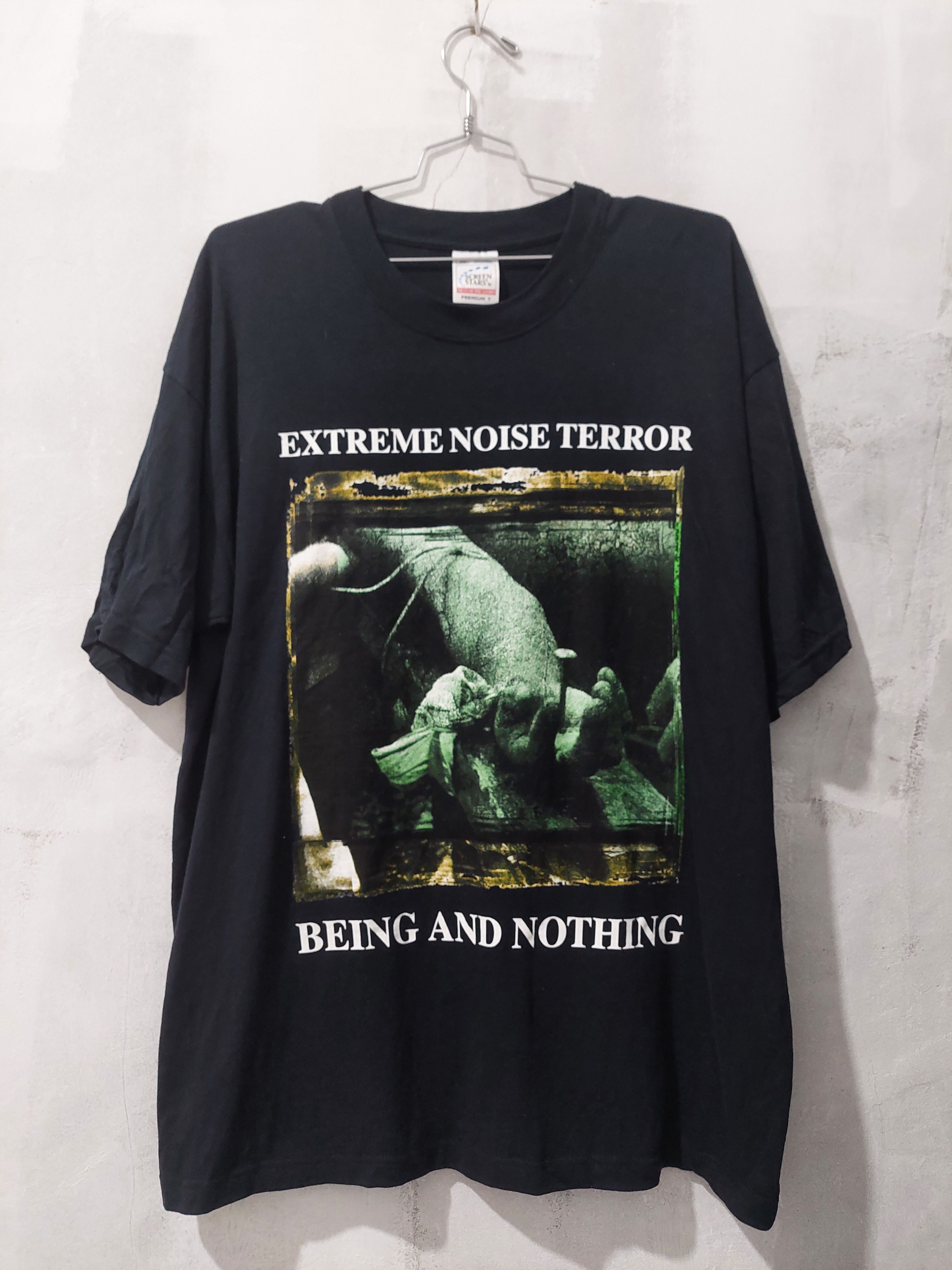 image of Archival Clothing x Band Tees Extreme Noise Terror - Being And Nothing 2001 in Black (Size XL)