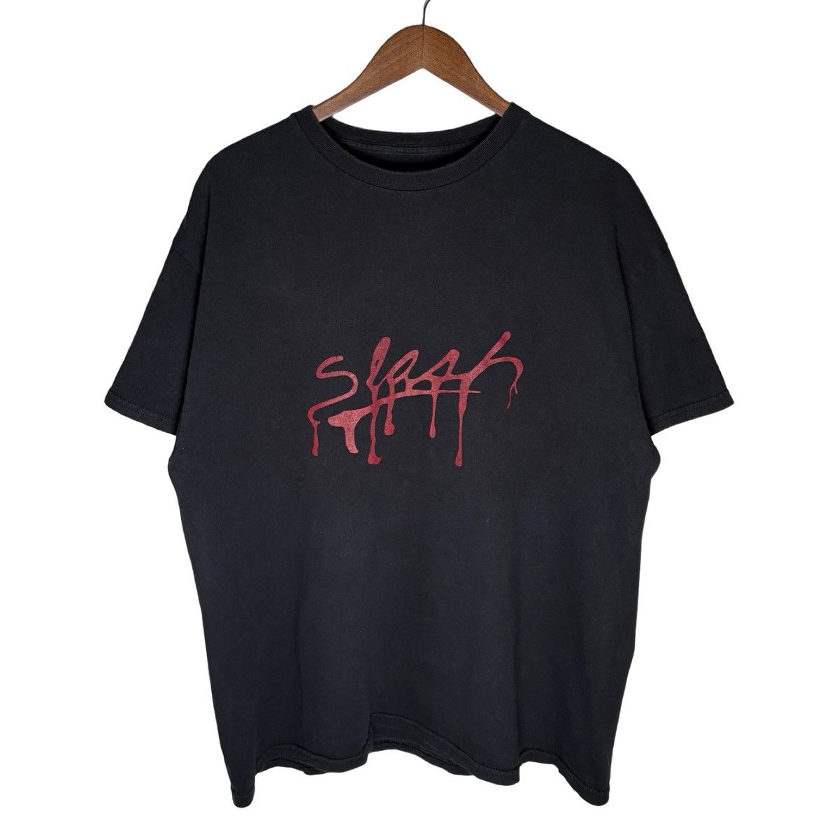 Vintage Slash Magazine Graphic T Shirt Faded Black Punk XL