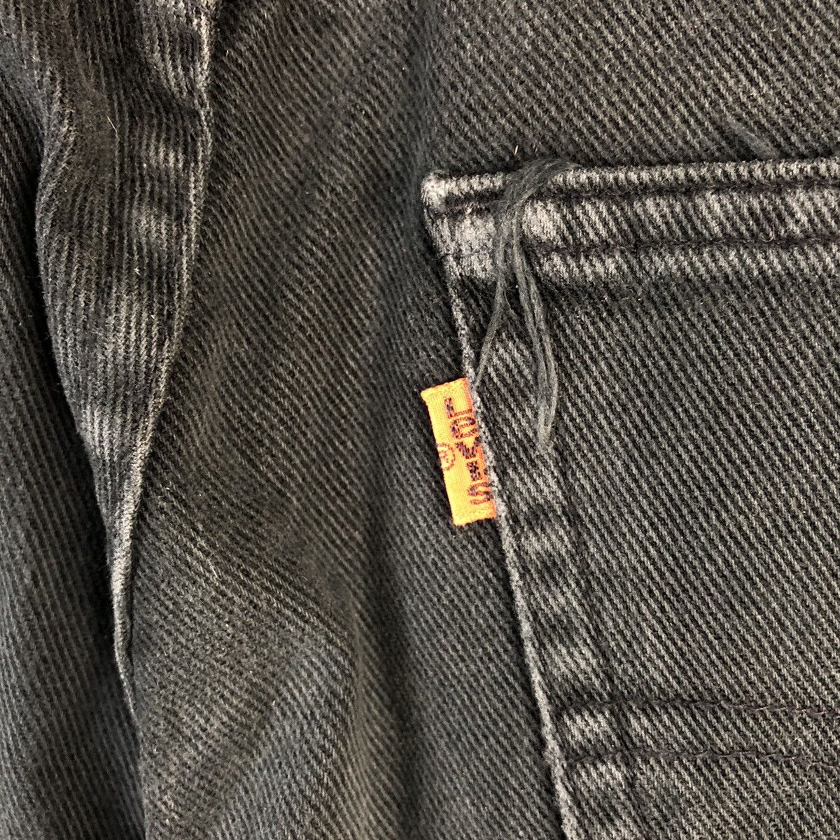 Levi's Levis 607 orange tag Black Denim jeans Pants #A2611 Size US 33 - 17 Thumbnail