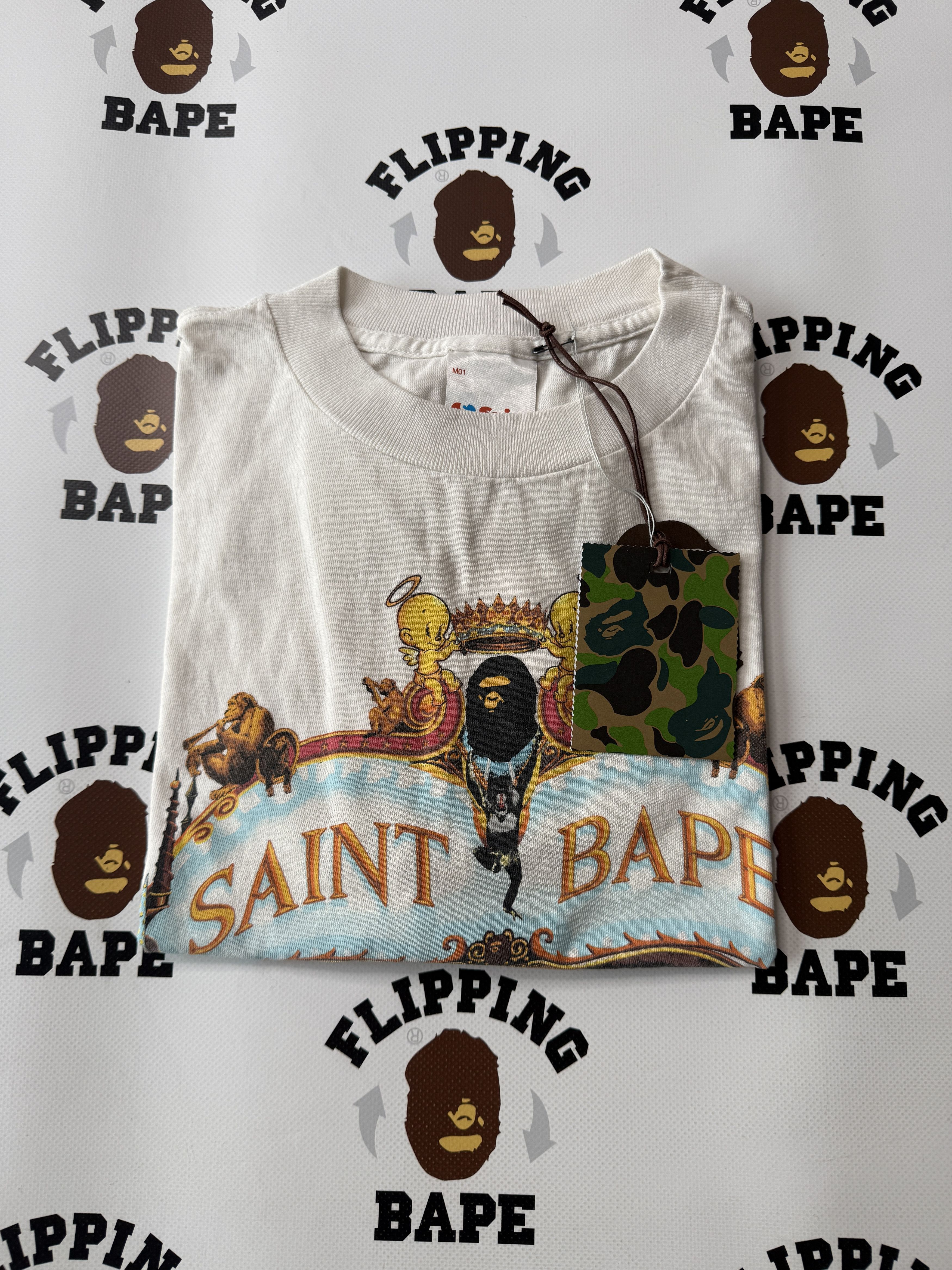 Bape × Saint Michael BAPE X SAINT MXXXXXX GENERATION TEE Size US L / EU 52-54 / 3 - 15 Thumbnail