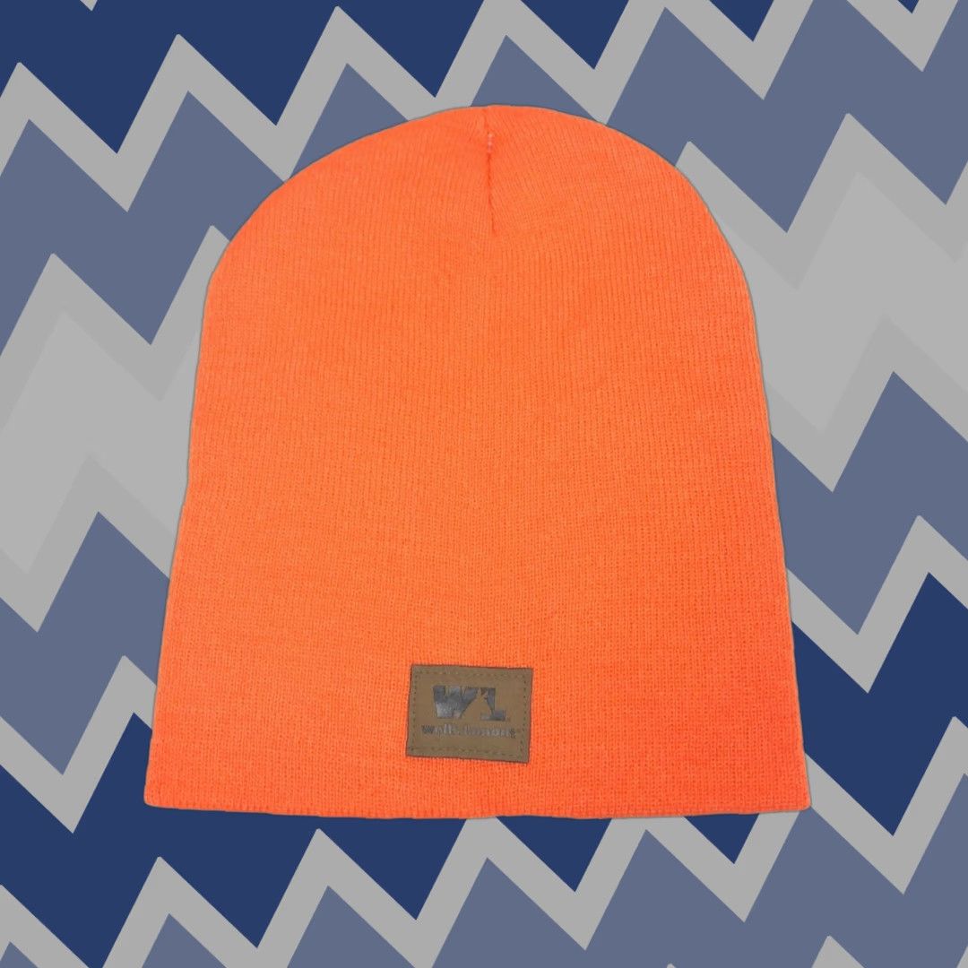 Vintage Wells Lamount Beanie Mens Unisex Orange Knit Hat Knit Beanie Size ONE SIZE - 1 Thumbnail