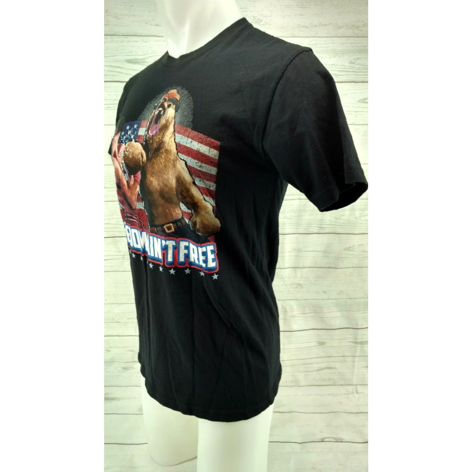 Vintage American AF Men's T-Shirt Black Medium Freedom Ain't Free Shirt Size US M / EU 48-50 / 2 - 3 Thumbnail