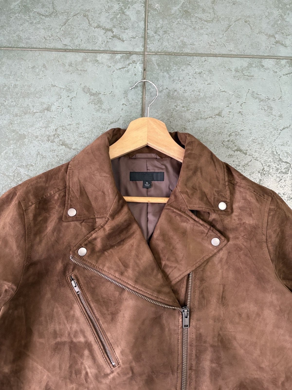 Japanese Brand Uniqlo Double Collar Suede Rider Jacket Size US M / EU 48-50 / 2 - 2 Thumbnail
