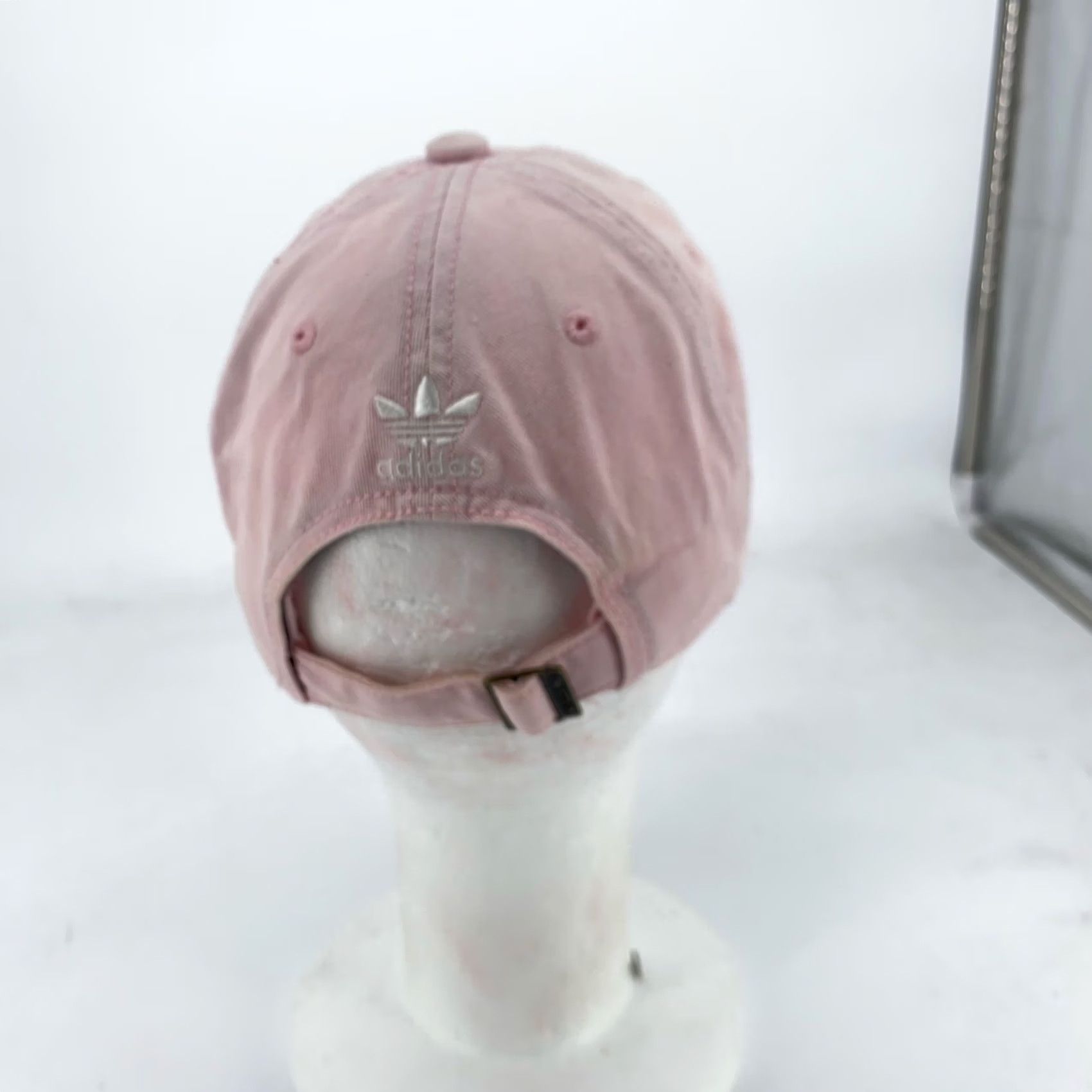 Adidas Adidas Womens Hat Cap Pink Trefoil Embroidered Strap Back Cotton One Size Size ONE SIZE - 3 Thumbnail
