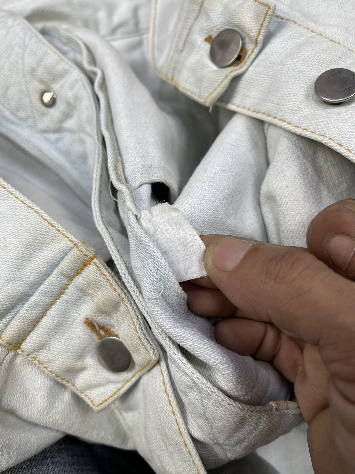Japanese Brand 35 FEDERATION Patches Washed Denim Jackets Size US L / EU 52-54 / 3 - 11 Thumbnail
