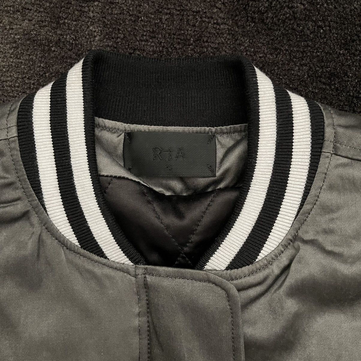Rta RtA Women Bomber Jacket Gunmetal Gray Skull Embellishment Size S / US 4 / IT 40 - 2 Thumbnail