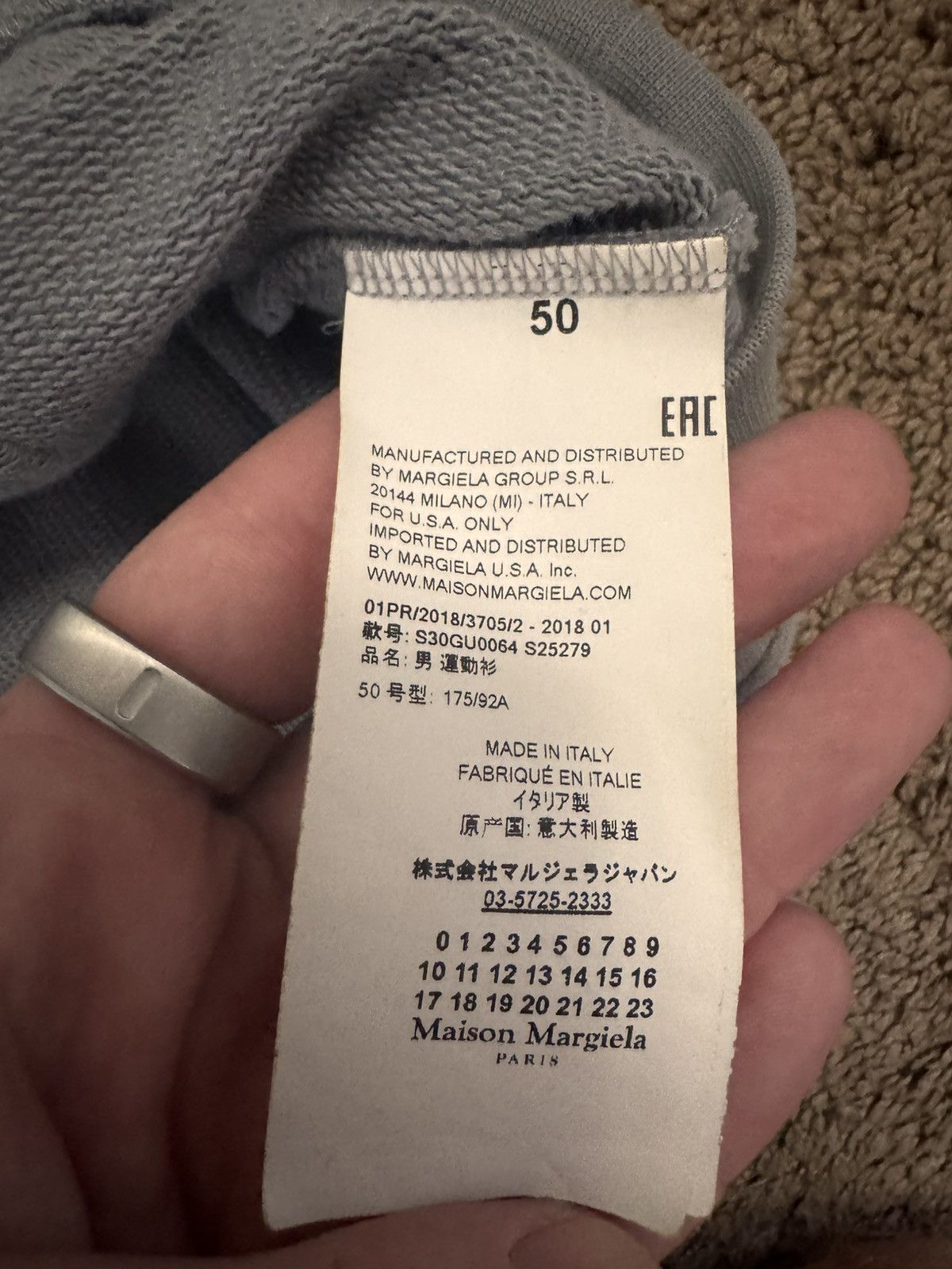 Maison Margiela Maison Margiela Stereotype Patch Hoodie Slate Grey US Large Size US L / EU 52-54 / 3 - 3 Thumbnail