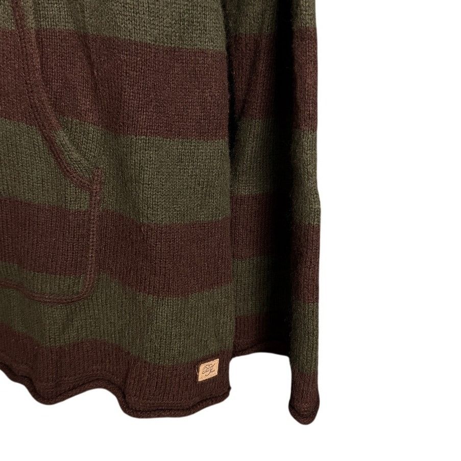 Polo Ralph Lauren Vtg Y2K Polo Ralph Lauren Striped V-Neck Hooded Sweater M Size M / US 6-8 / IT 42-44 - 3 Thumbnail