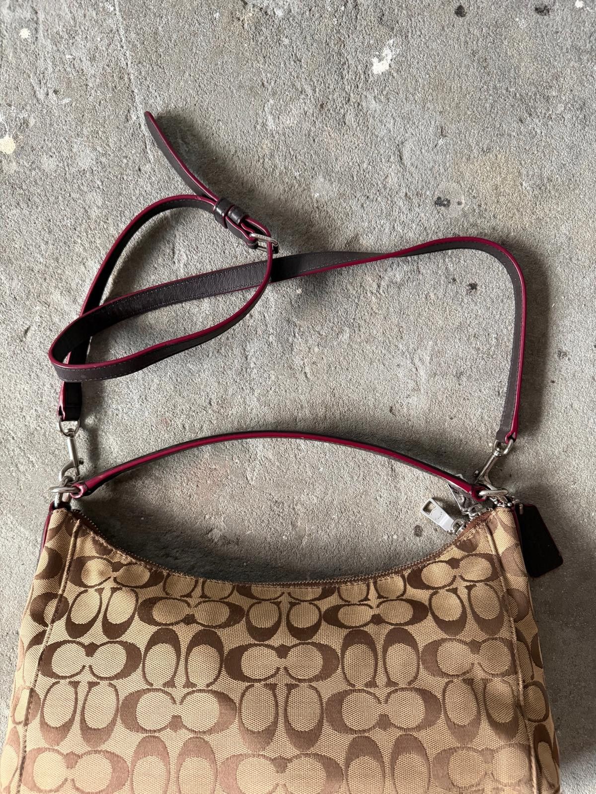 Coach Coach 2Way Canvas Hobo Shoulder Bag Beige Size ONE SIZE - 7 Thumbnail