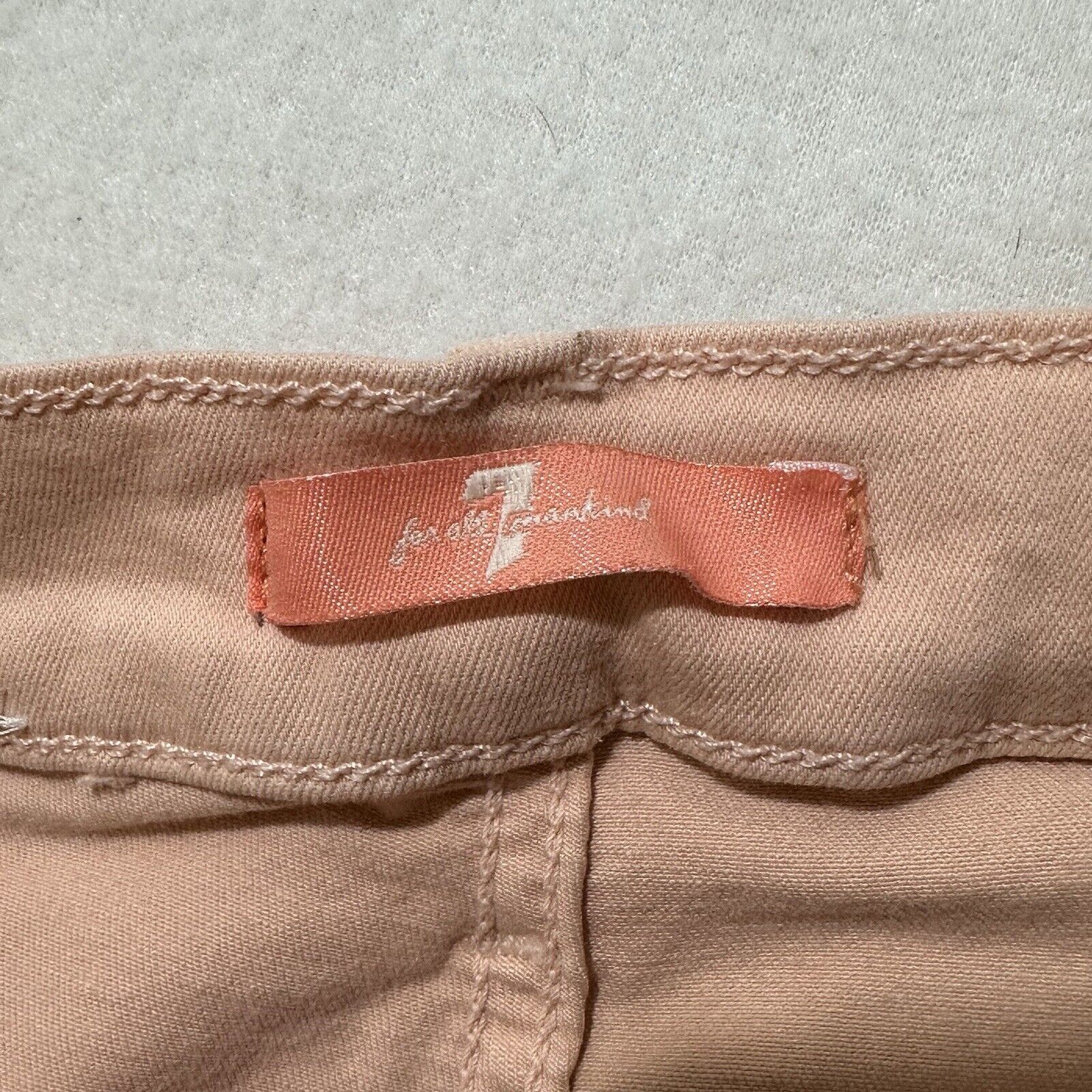 7 For All Mankind 7 For All Mankind 29 Peach Light Pink Skinny Jeans Mid Rise Size 28" / US 6 / IT 42 - 4 Thumbnail