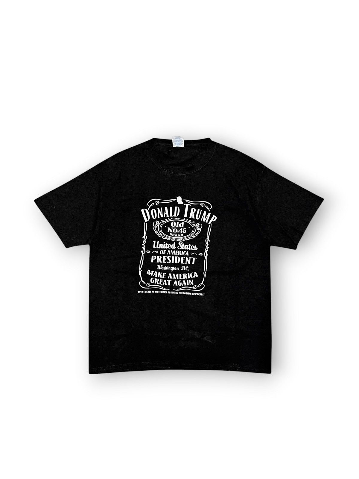 Port & Company Donald Trump Jack Daniel's Whiskey Label Parody Tee Size US L / EU 52-54 / 3 - 1 Thumbnail