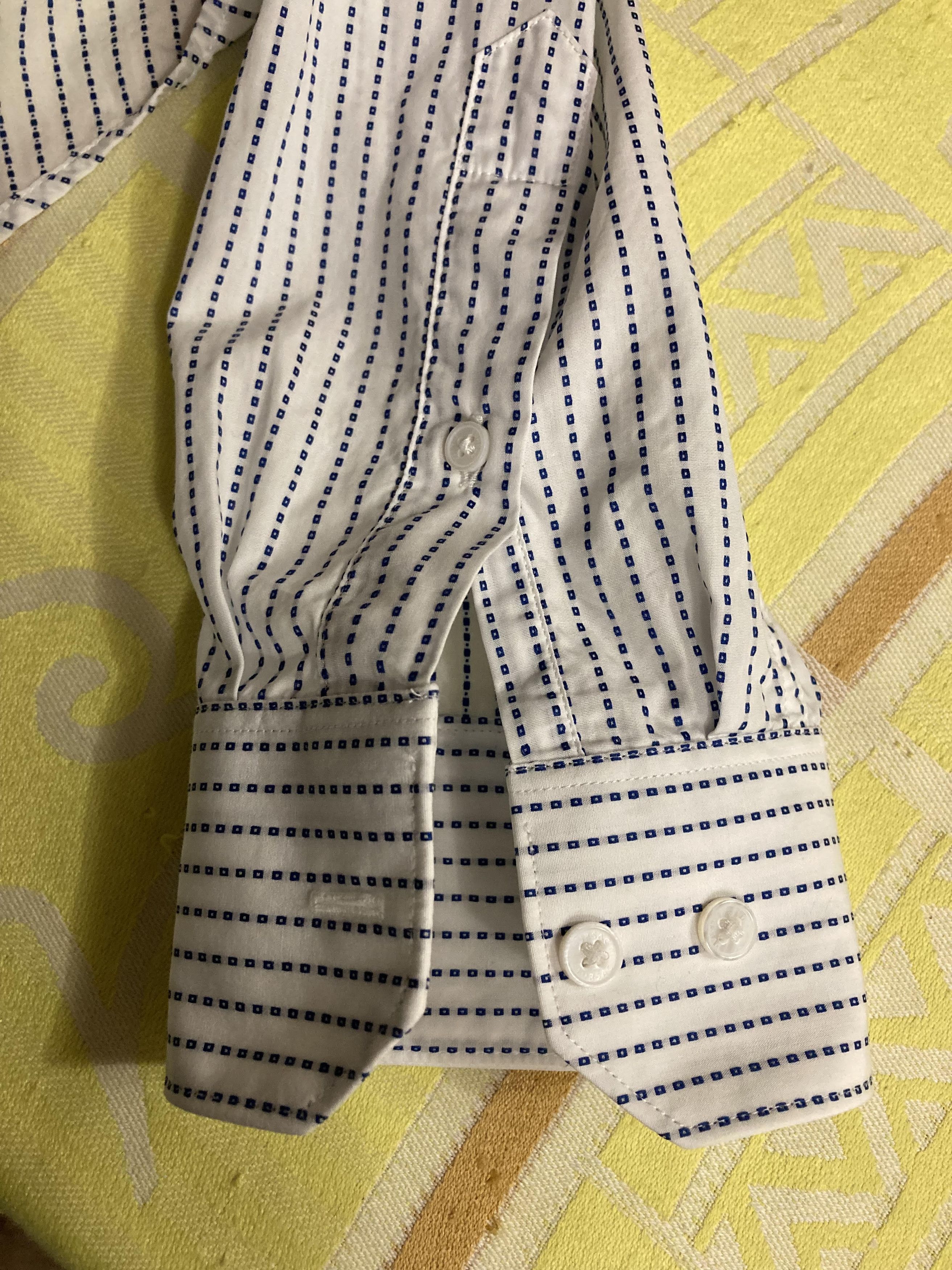 De Fursac Vintage De Fursac Designer Long Sleeve Blue Striped Shirt Size US XL / EU 56 / 4 - 8 Thumbnail