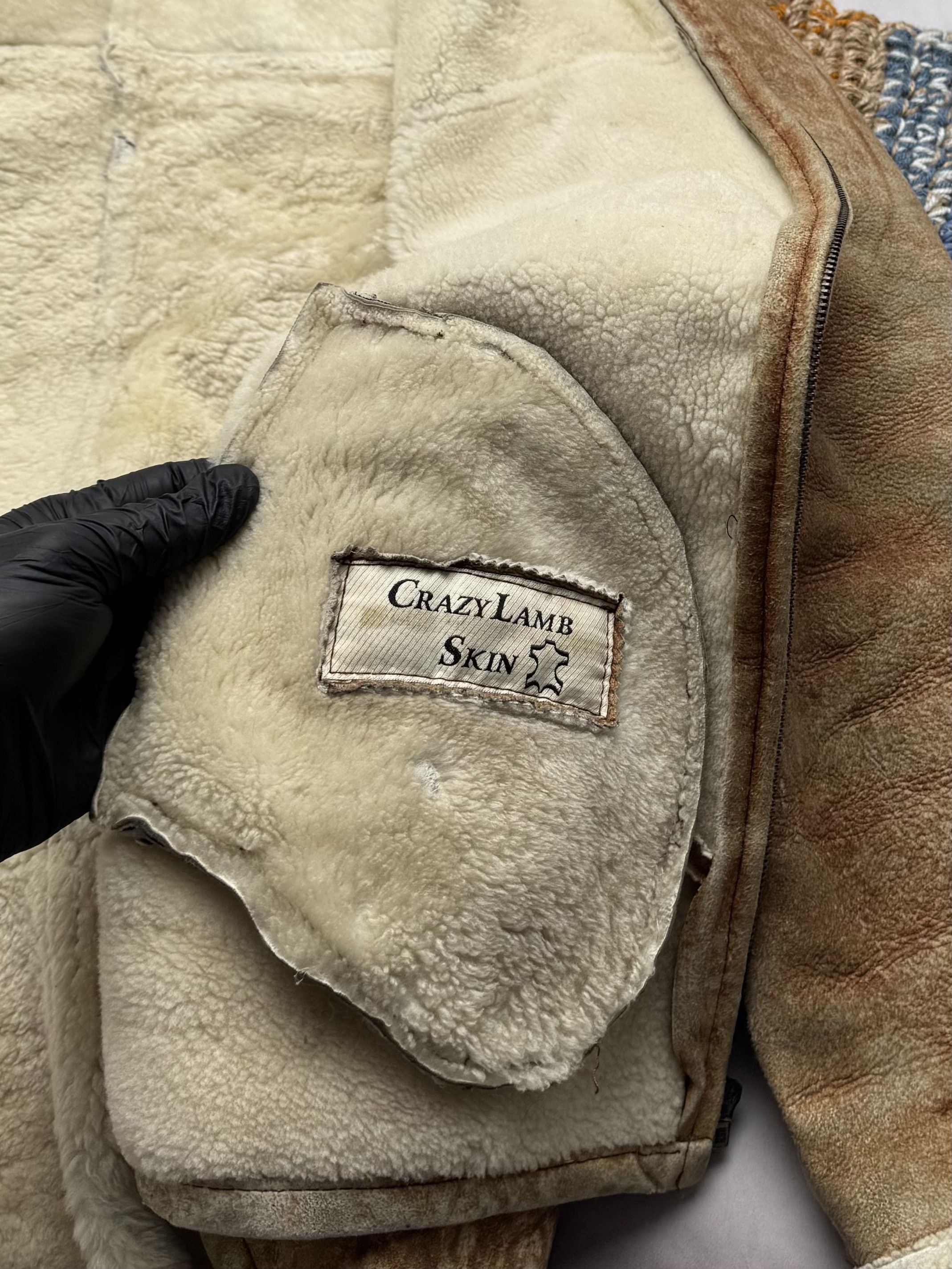 Japanese Brand Vintage Real Sheepskin Faded Jacket (E4) Size US M / EU 48-50 / 2 - 14 Thumbnail