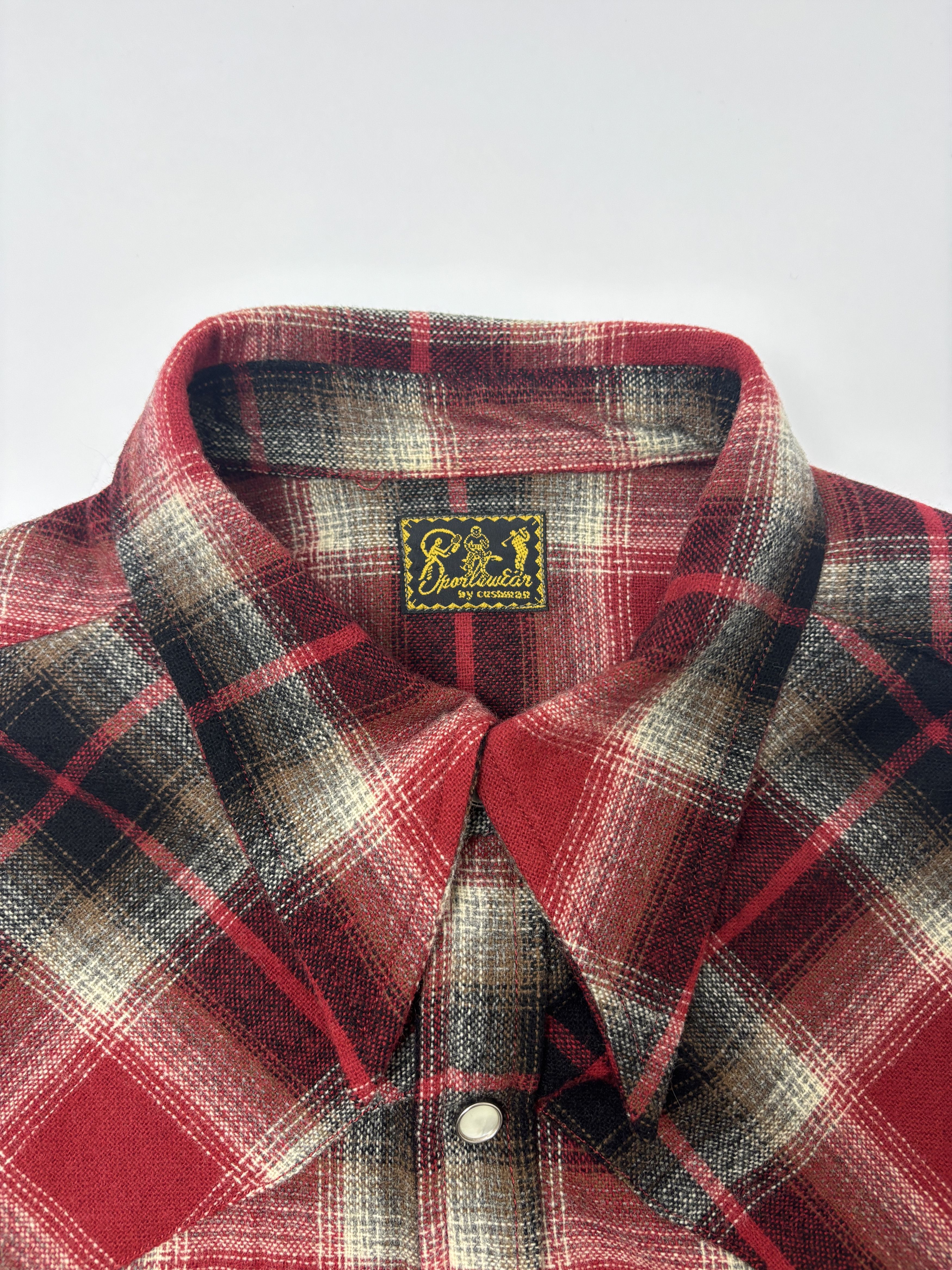 Cushman Cushman Wool Plaid Western Shirt Size US XL / EU 56 / 4 - 5 Thumbnail