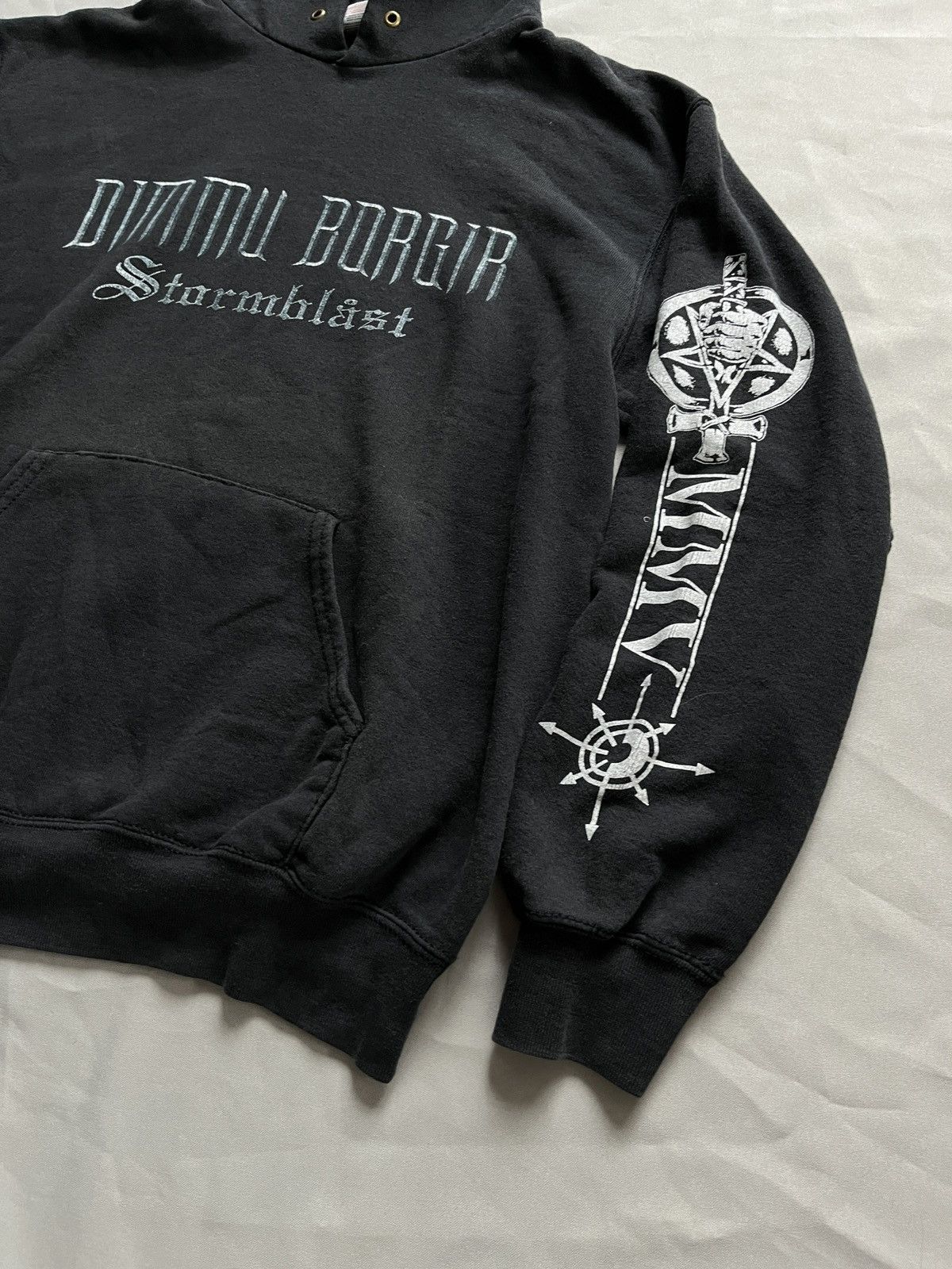 Band Tees Dimmu Borgir Stormblast Vintage Faded Hoodie Size US M / EU 48-50 / 2 - 8 Thumbnail