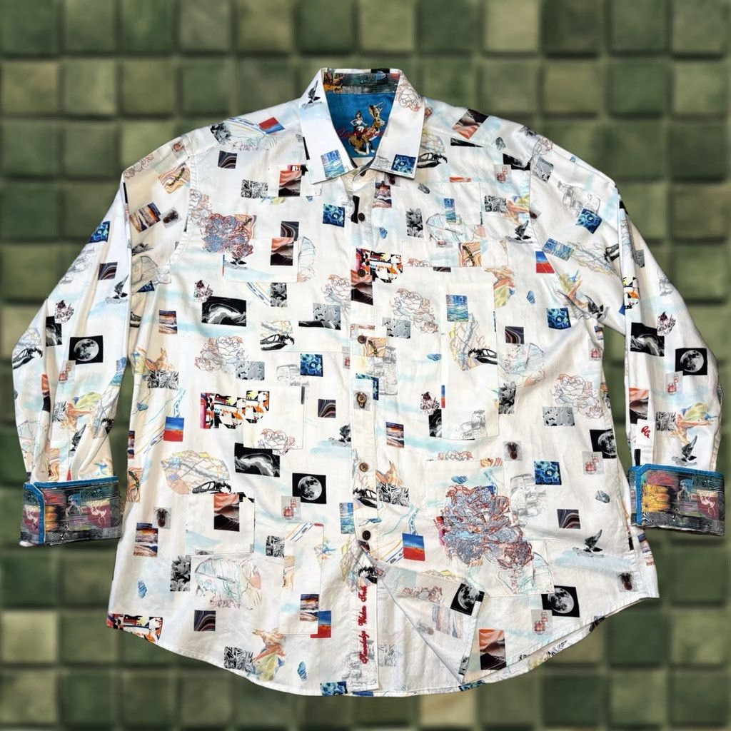 Robert Graham Robert Graham Space Exploration EMBROIDERED Patchwork Badland Flip Cuff Button-Up Shirt 2XL Multicolor Mens Size US XXL / EU 58 / 5 - 1 Thumbnail
