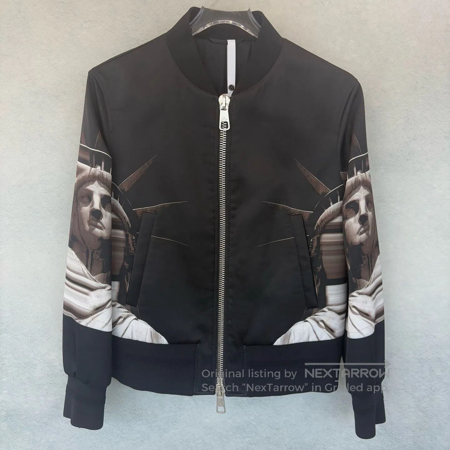 ニールバレット★ジップアップブルゾン★MA1★フライトジャケット★XS★ブラック Neil Barrett × Samsonite Samsonite Black Label Collar Wind Jacket