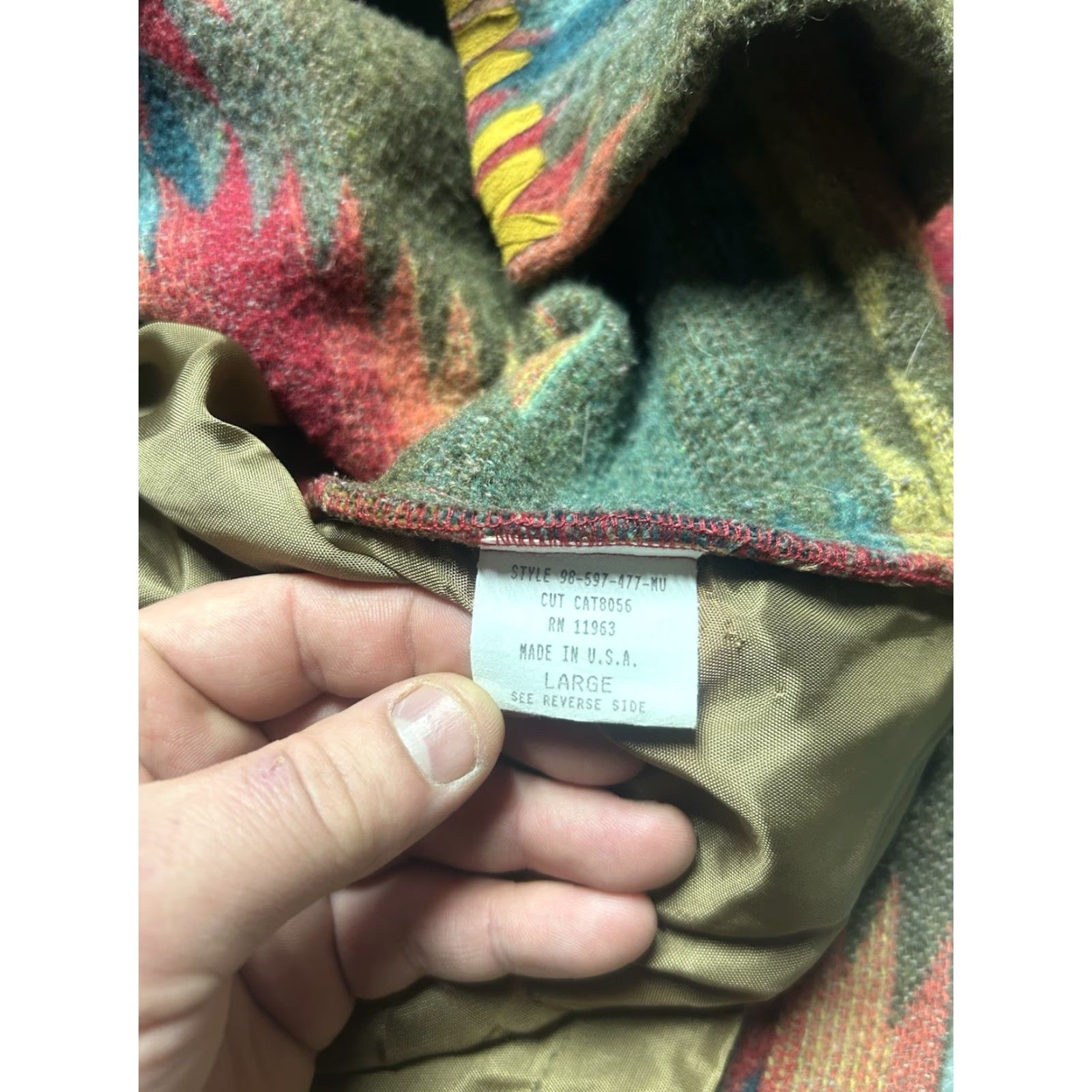Roper VINTAGE Roper Rodeo Blue Jacket Aztec Southwestern Long Women L Jacket/Coat overcoat Size L / US 10 / IT 46 - 6 Thumbnail