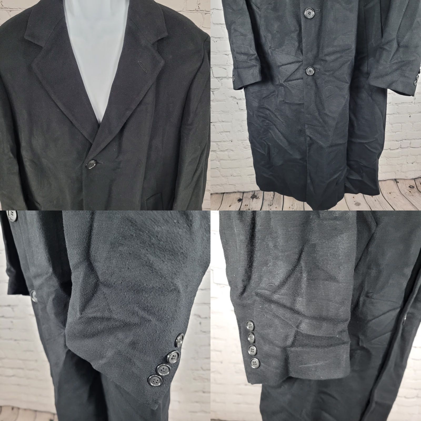 Joseph VINTAGE Joseph & Lyman Black Cashmere Overcoat Size Large Classic Mens Size US L / EU 52-54 / 3 - 8 Thumbnail