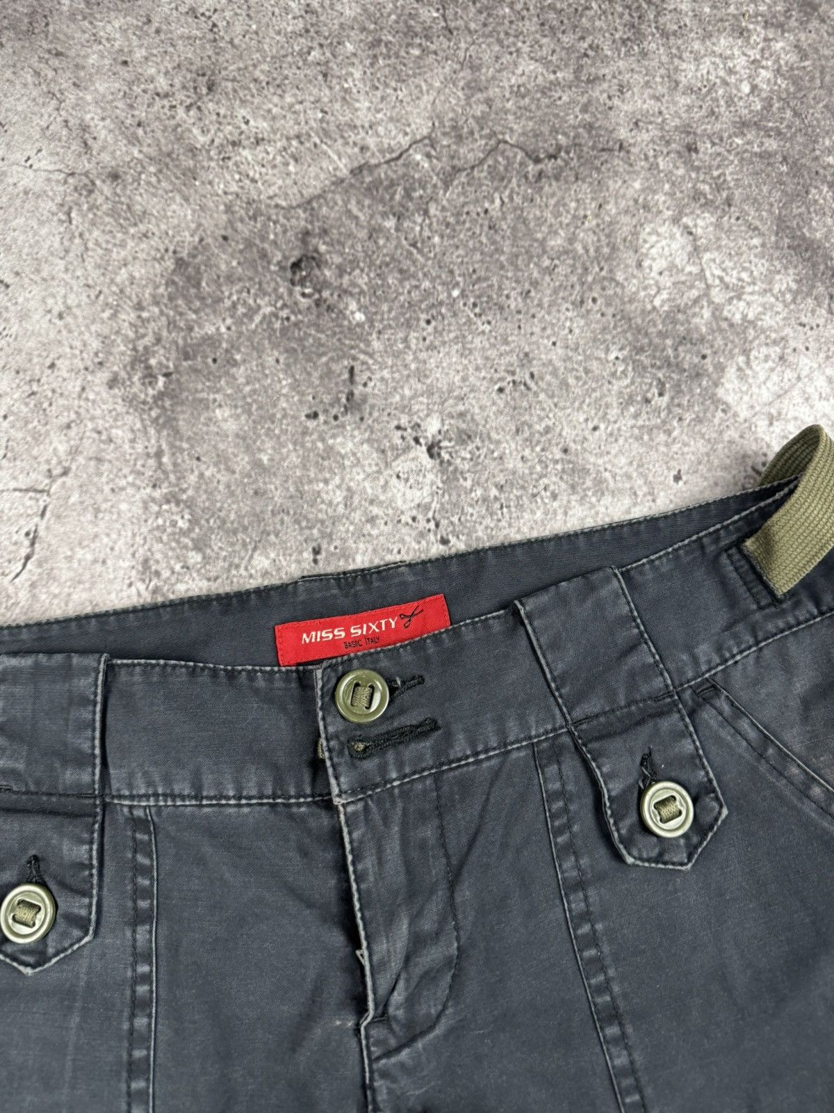 Miss Sixty Miss Sixty Vintage Y2K Flared Cargo Front Pockets Pants fade Size 29" - 4 Thumbnail