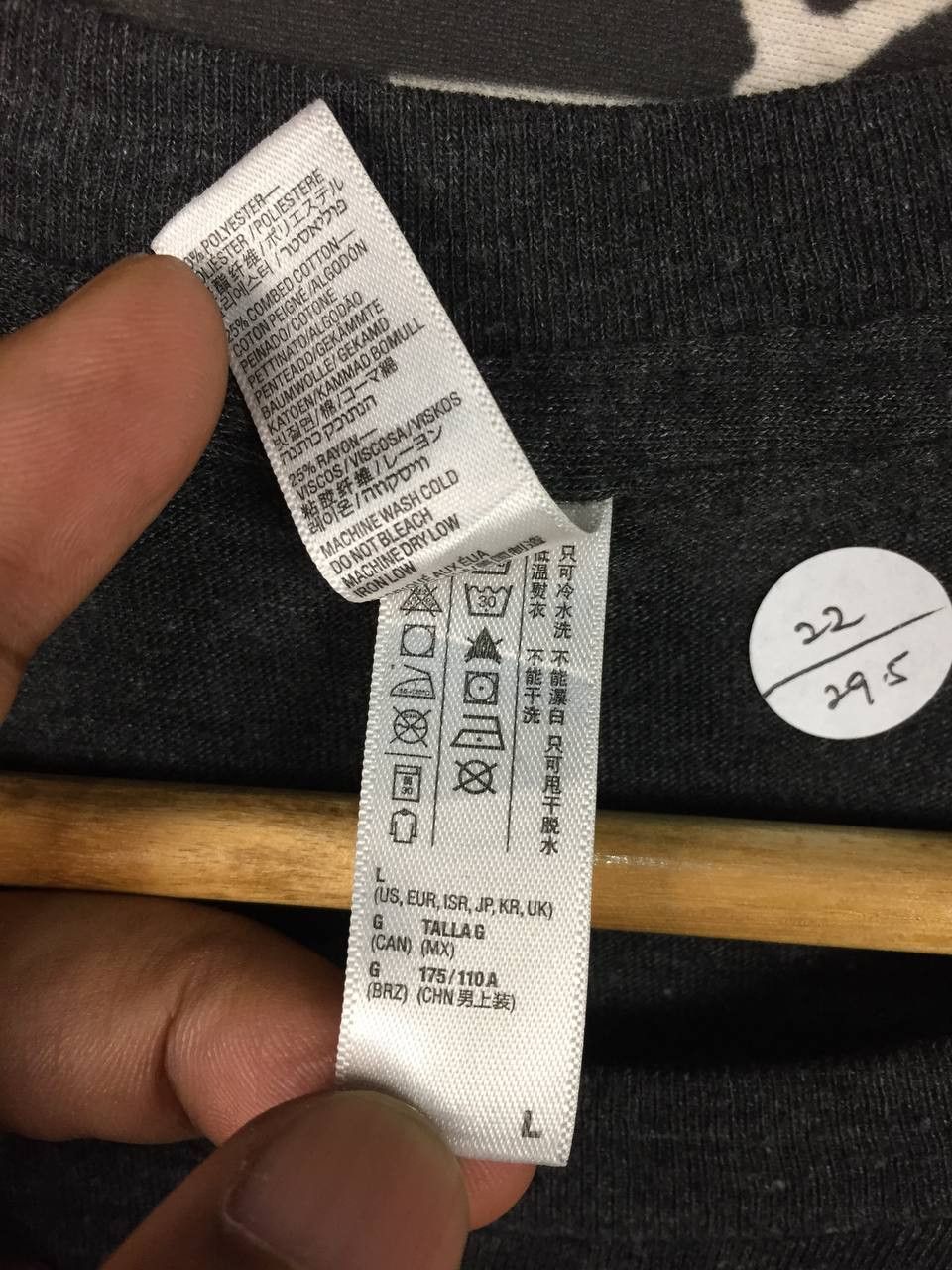 American Apparel American Apparel Blank Dark Heather Charcoal Tri-Blend Tee Size US L / EU 52-54 / 3 - 7 Thumbnail