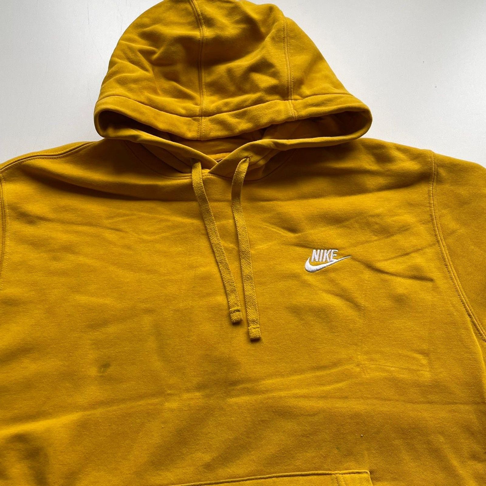 Nike × Vintage Vintage Y2K Nike Embroidered Swoosh Yellow Hoodie Large Rare Size US L / EU 52-54 / 3 - 2 Thumbnail