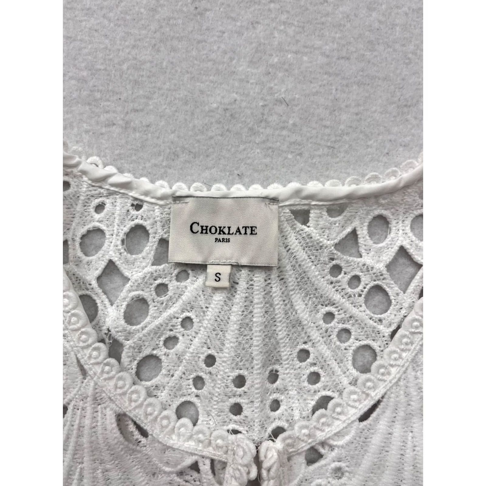 Vintage Choklate Paris White Lace Jacket S Unisex Adults Regular Size S Jacket Womens Mens 90s처럼 Size S / US 4 / IT 40 - 3 Thumbnail